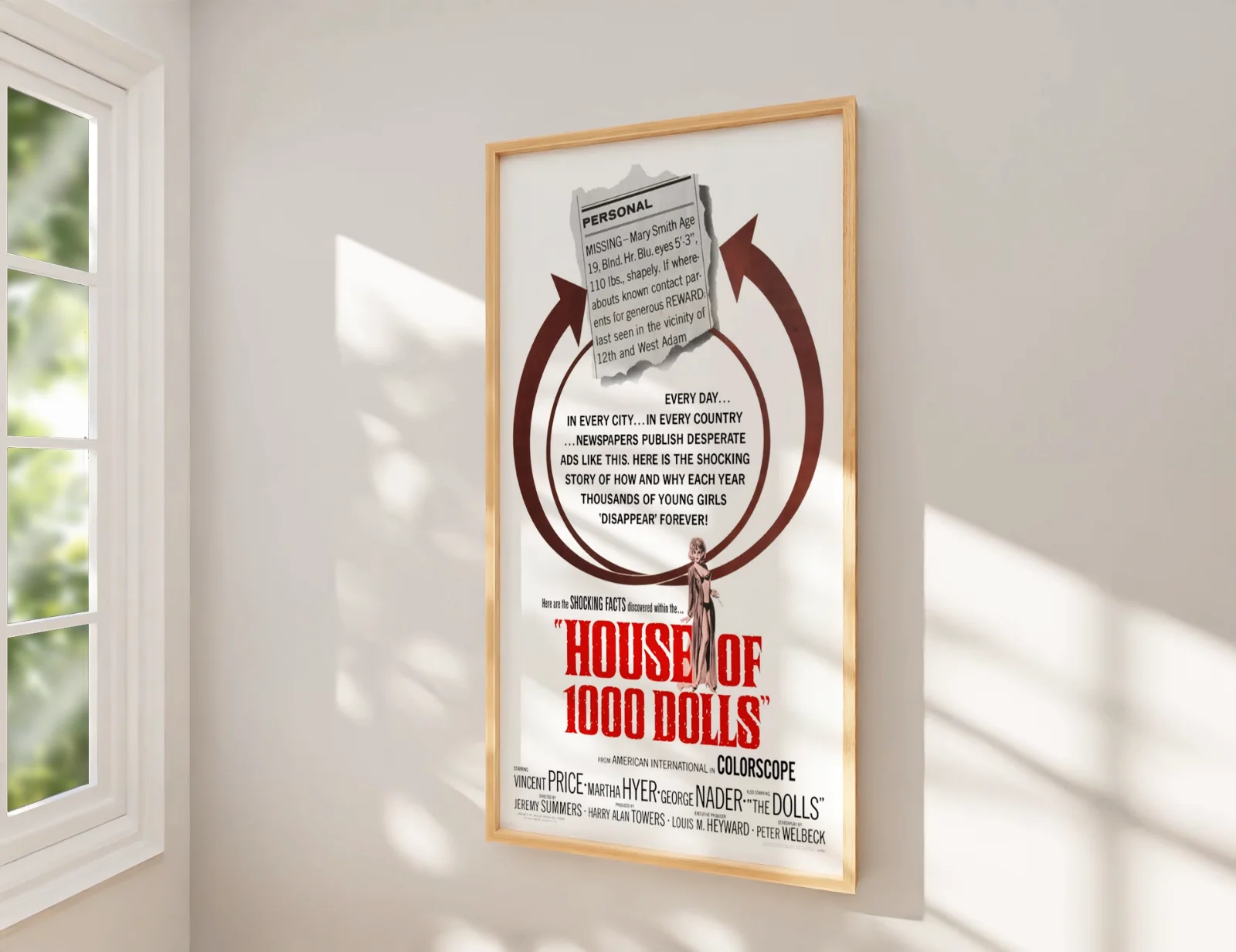 The House Of 1,000 Dolls - 1967 Horror Film Restored 27.2" x 41" US One Sheet, изображение 2