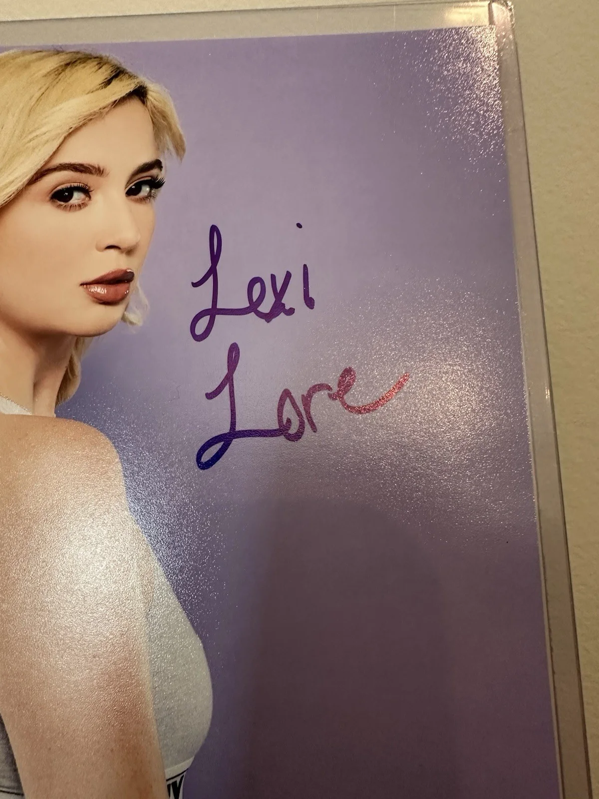 Lexi Lore — Lexi Lore Autographed 8x10 Photograph Beckett Witness Authenticated Porn Star, изображение 2