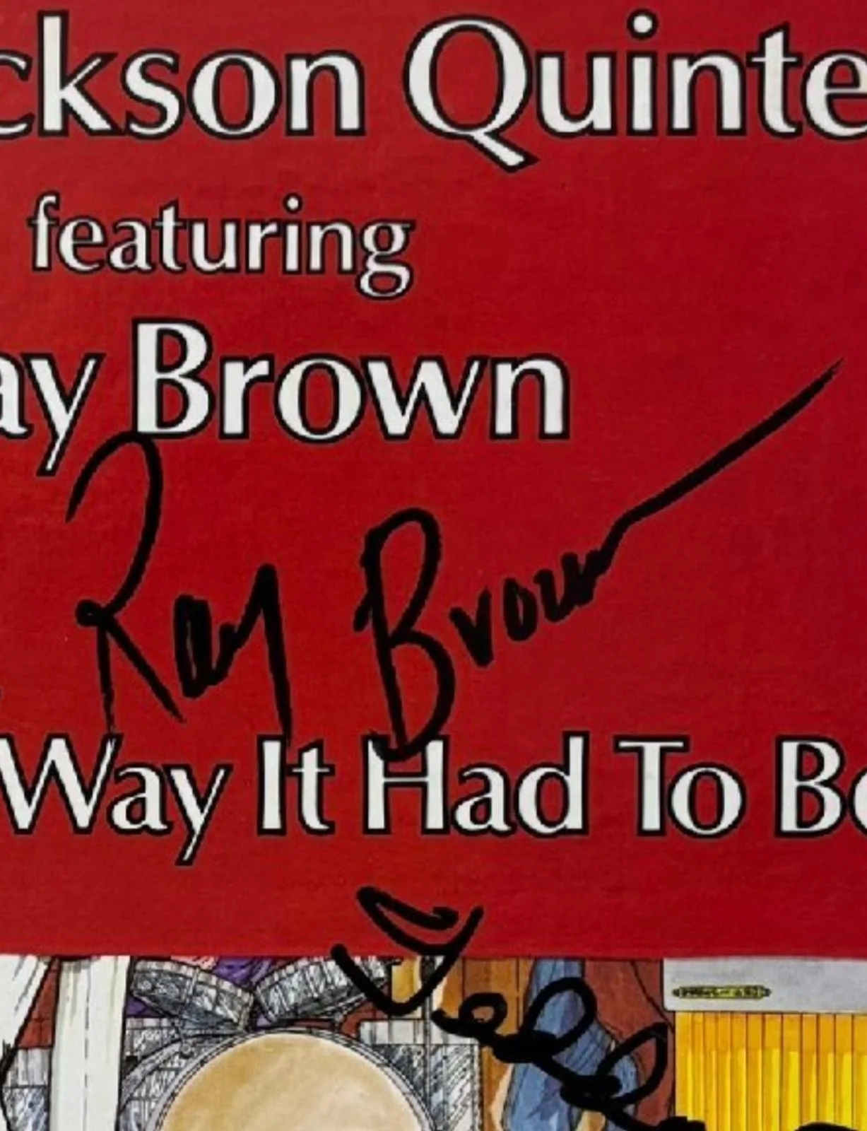 Teddy Edwards Ray Brown Milt Jackson signed lp by 3 original jazz great veryrare, изображение 3