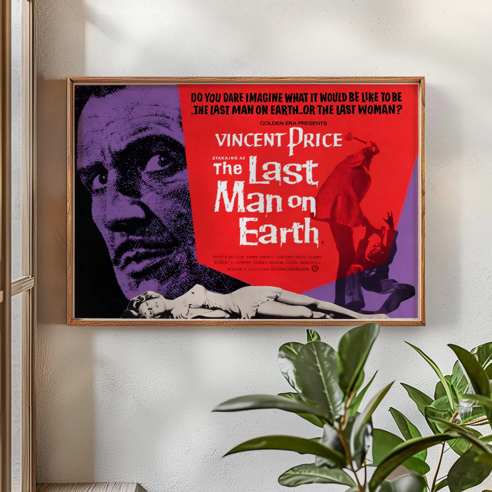 The Last Man On Earth 1964 Sci-Fi Horror Film Restored 30" x 40" UK Quad Poster, изображение 2