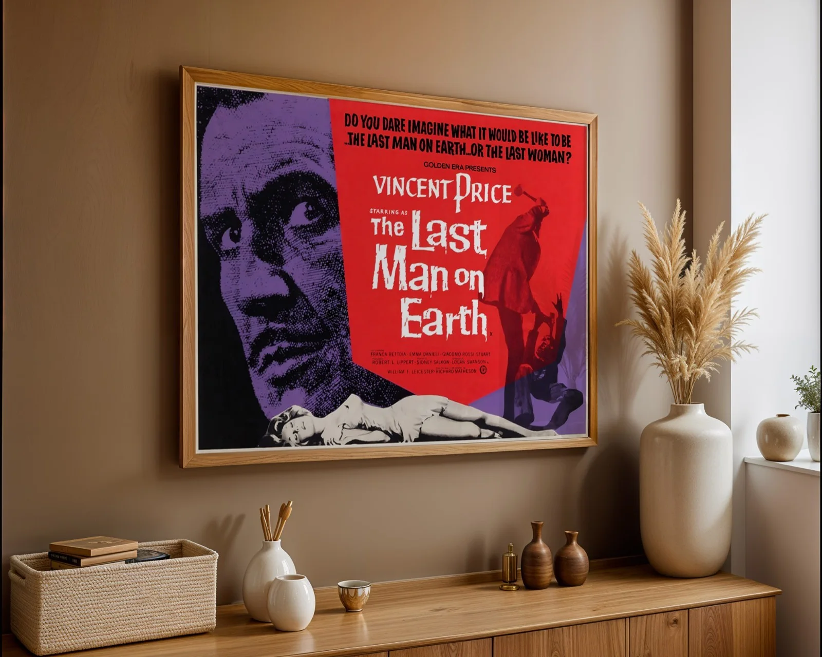 The Last Man On Earth 1964 Sci-Fi Horror Film Restored 30" x 40" UK Quad Poster, изображение 3