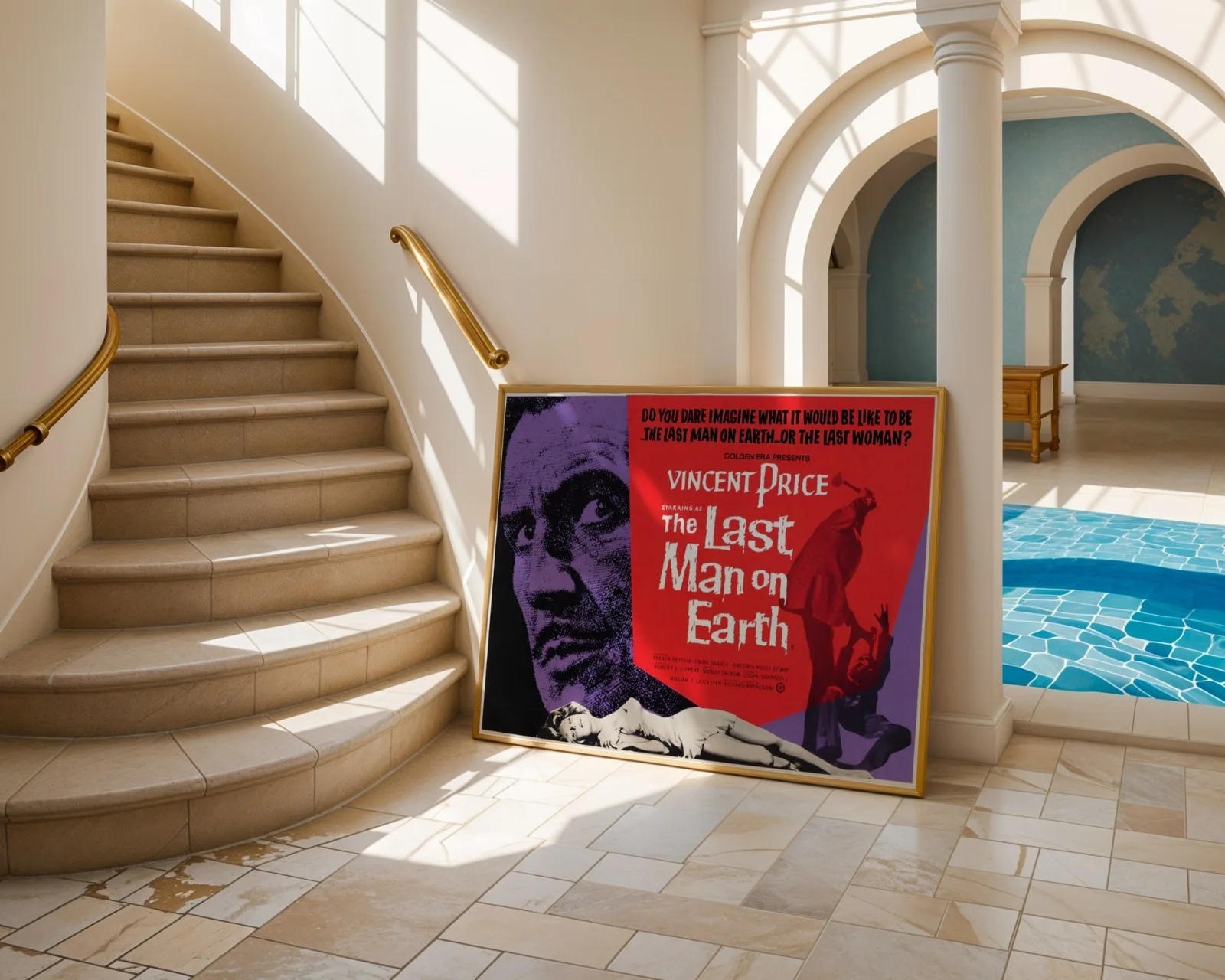 The Last Man On Earth 1964 Sci-Fi Horror Film Restored 30" x 40" UK Quad Poster, изображение 4