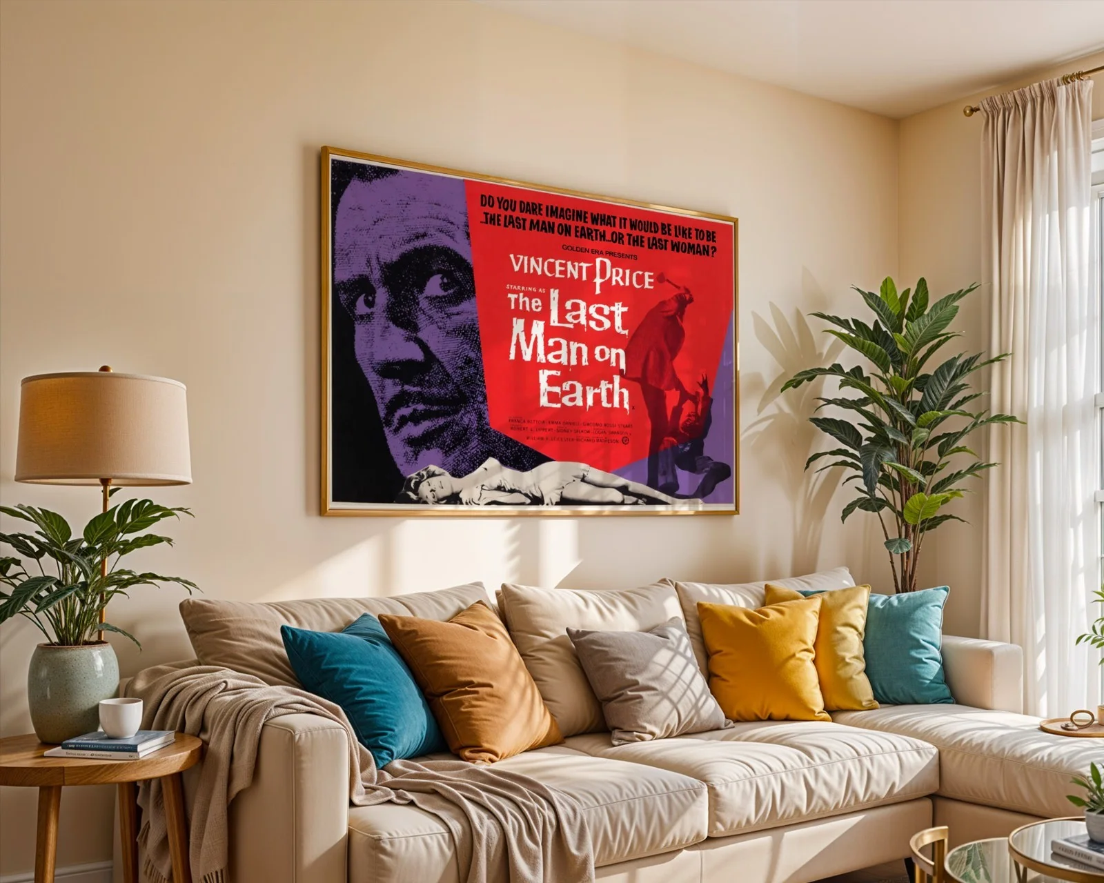 The Last Man On Earth 1964 Sci-Fi Horror Film Restored 30" x 40" UK Quad Poster, изображение 5