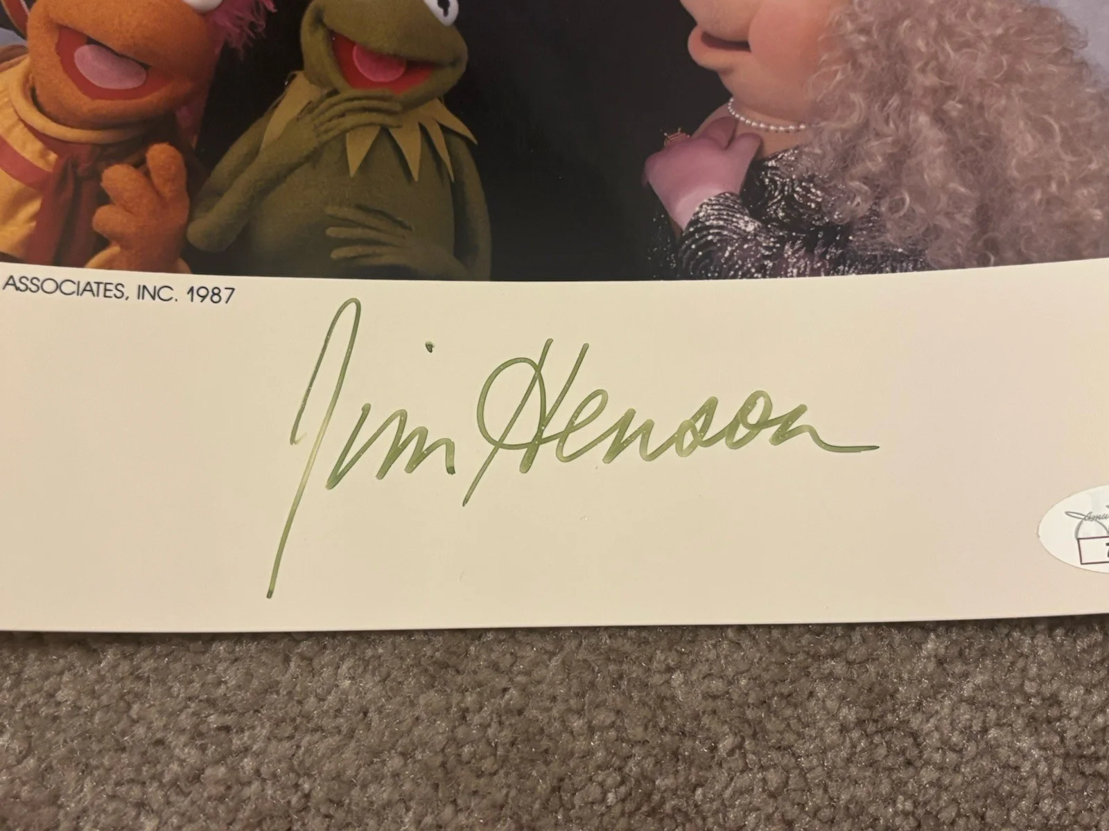 Jim Henson Muppets Tv Movie Signed Autograph 8x10 Photo 1987 Jsa Please Read, изображение 2