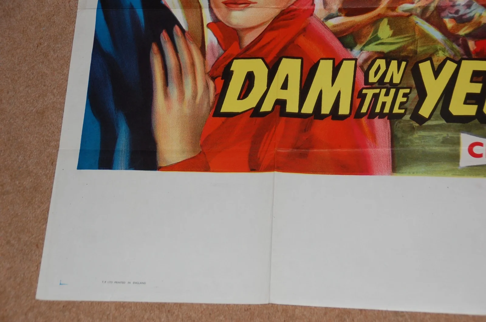 ANITA EKBERG in DAM ON THE YELLOW RIVER (1960) - V. RARE ORIG. UK QUAD POSTER, изображение 4