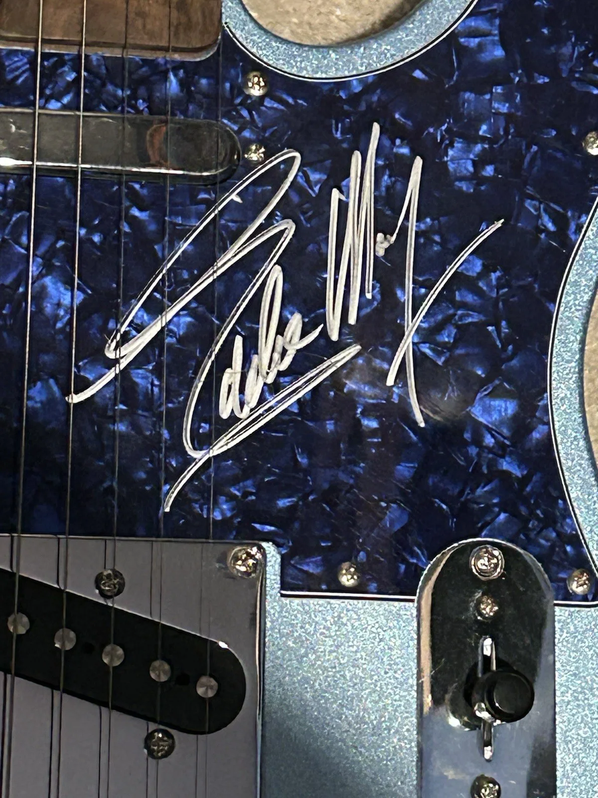 Eddie Money Signed Guitar Autographed, image 3
