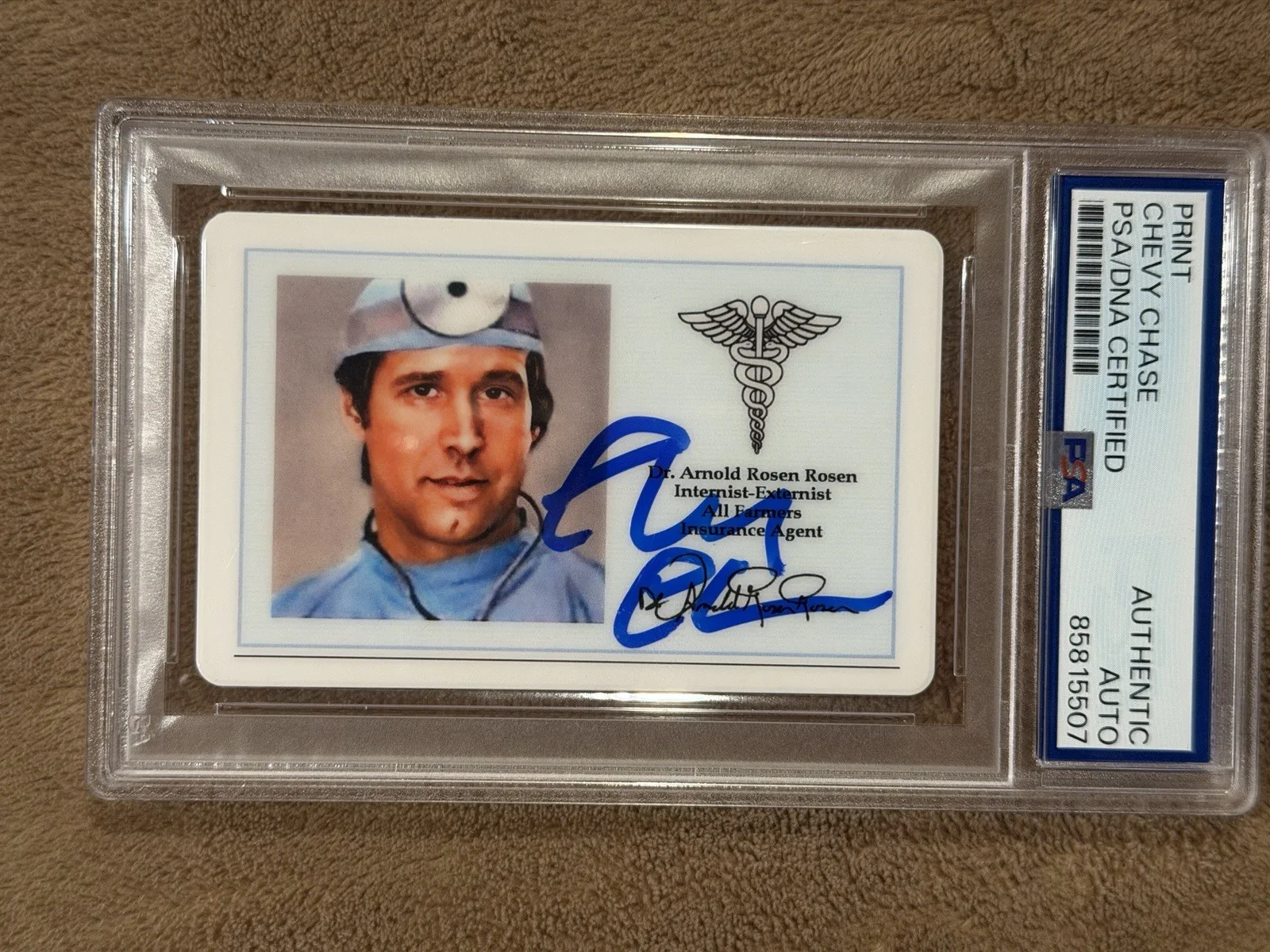 Chevy Chase Signed Fletch ID Card PSA Autograph Authentic Clark Griswold, image 2