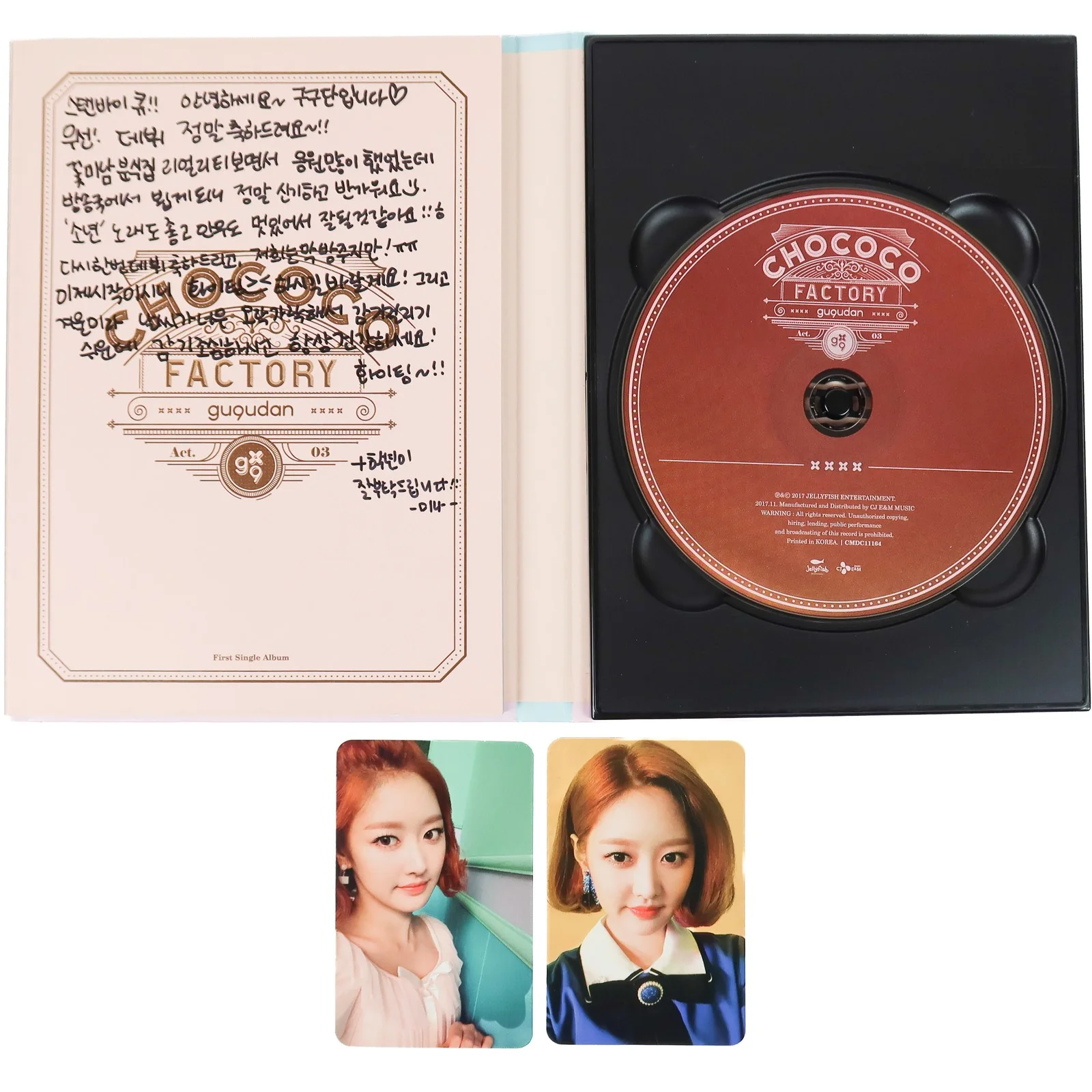 Gugudan - Act. 3 Chococo Factory 1st Single Album Signed Promo CD 2017, изображение 2