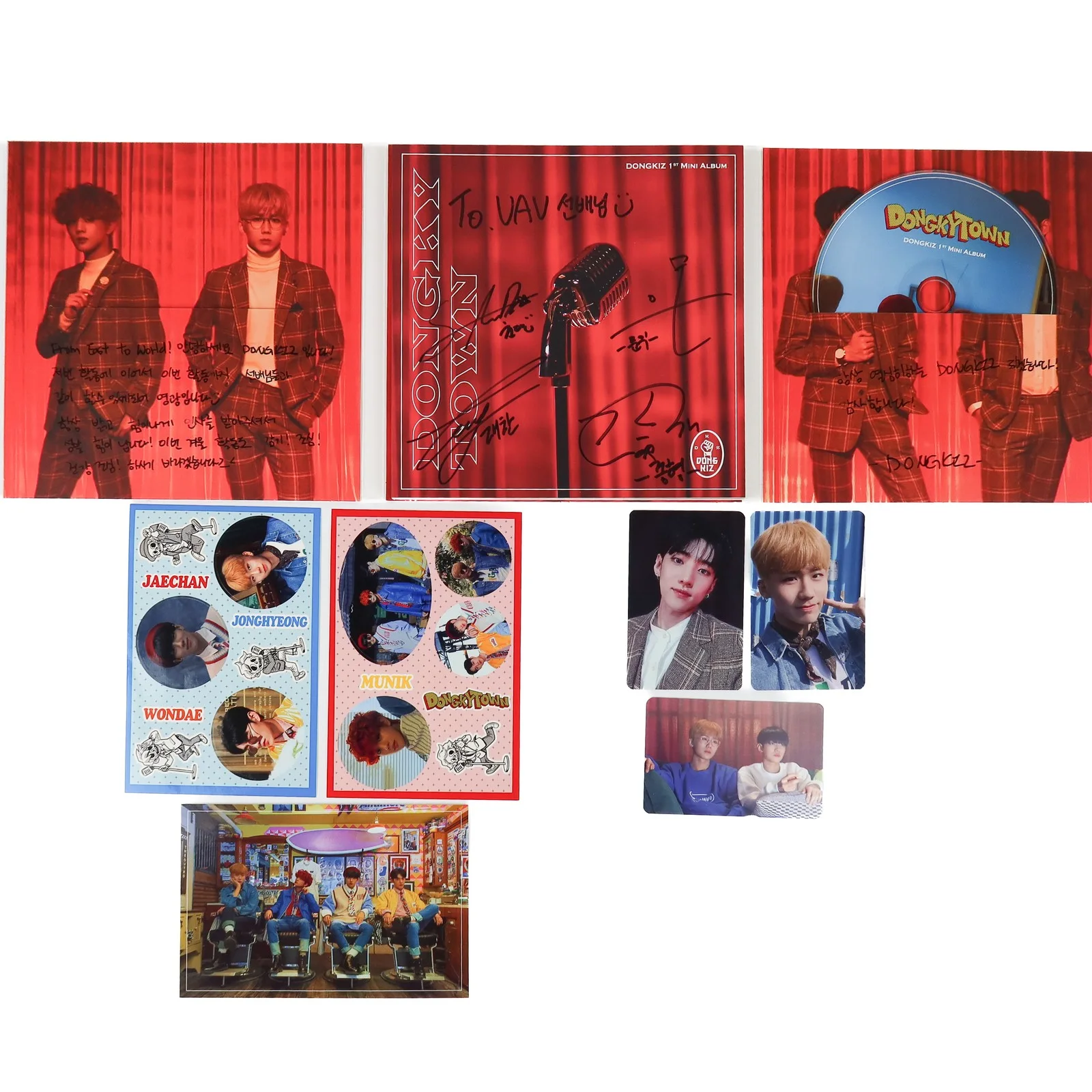 Dongkiz - Dongky Town 1st Mini Album Signed Autographed Promo CD 2019 DKZ, изображение 2
