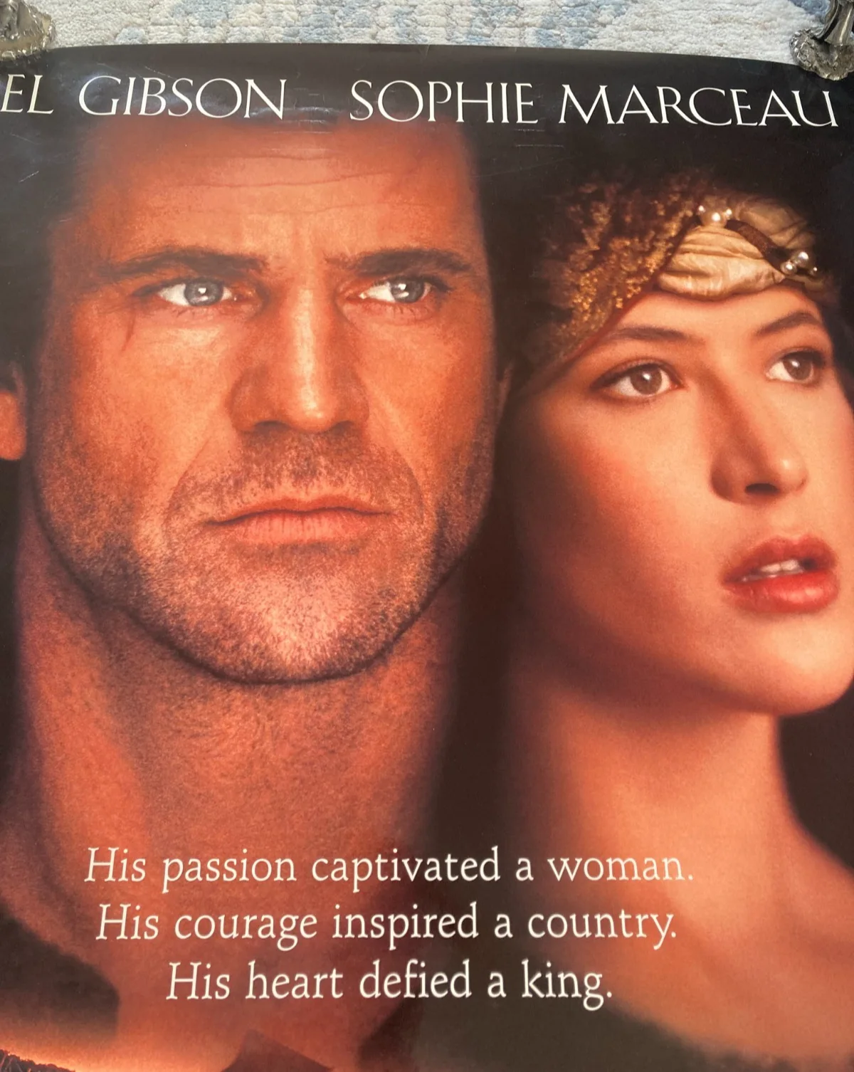 Braveheart Movie poster double sided C one sheet 1995 from USA w27" x L40" RARE, изображение 3