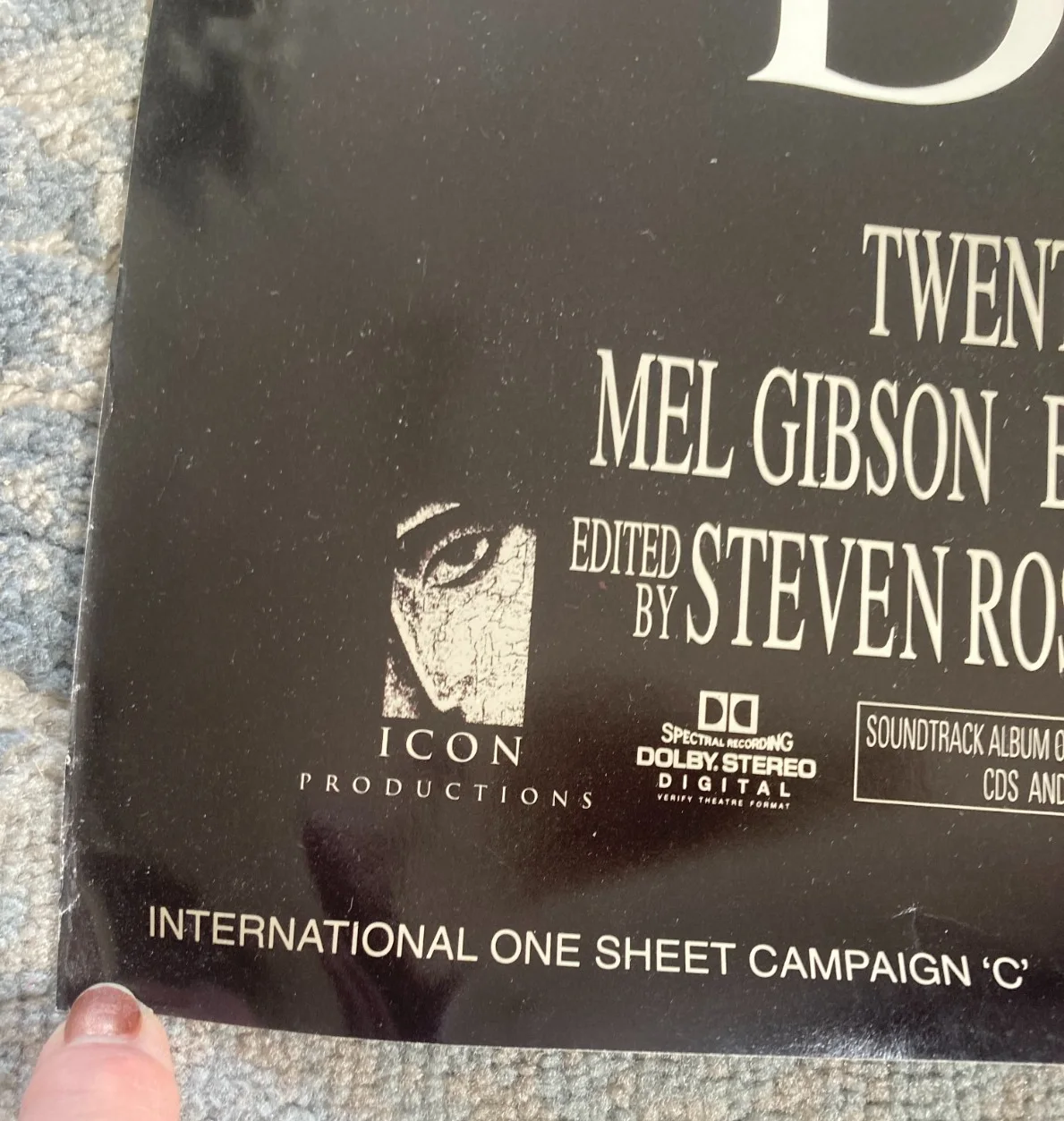 Braveheart Movie poster double sided C one sheet 1995 from USA w27" x L40" RARE, изображение 5