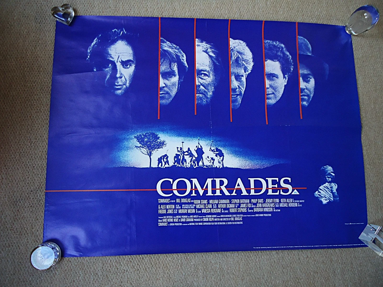 COMRADES UK QUAD MOVIE POSTER 1986 VINTAGE FILM POSTER BILL DOUGLAS RARE POSTER, изображение 3