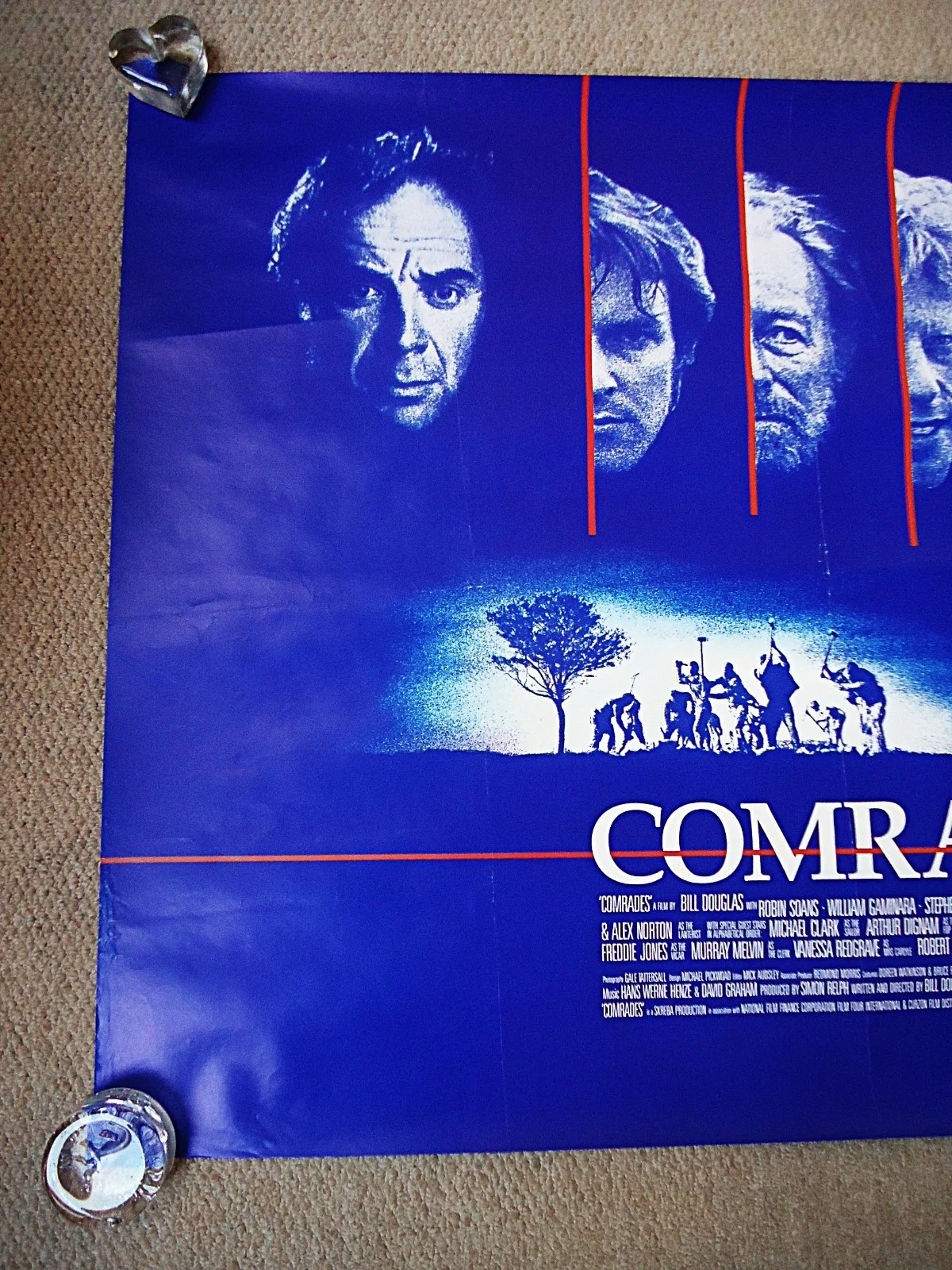 COMRADES UK QUAD MOVIE POSTER 1986 VINTAGE FILM POSTER BILL DOUGLAS RARE POSTER, изображение 4