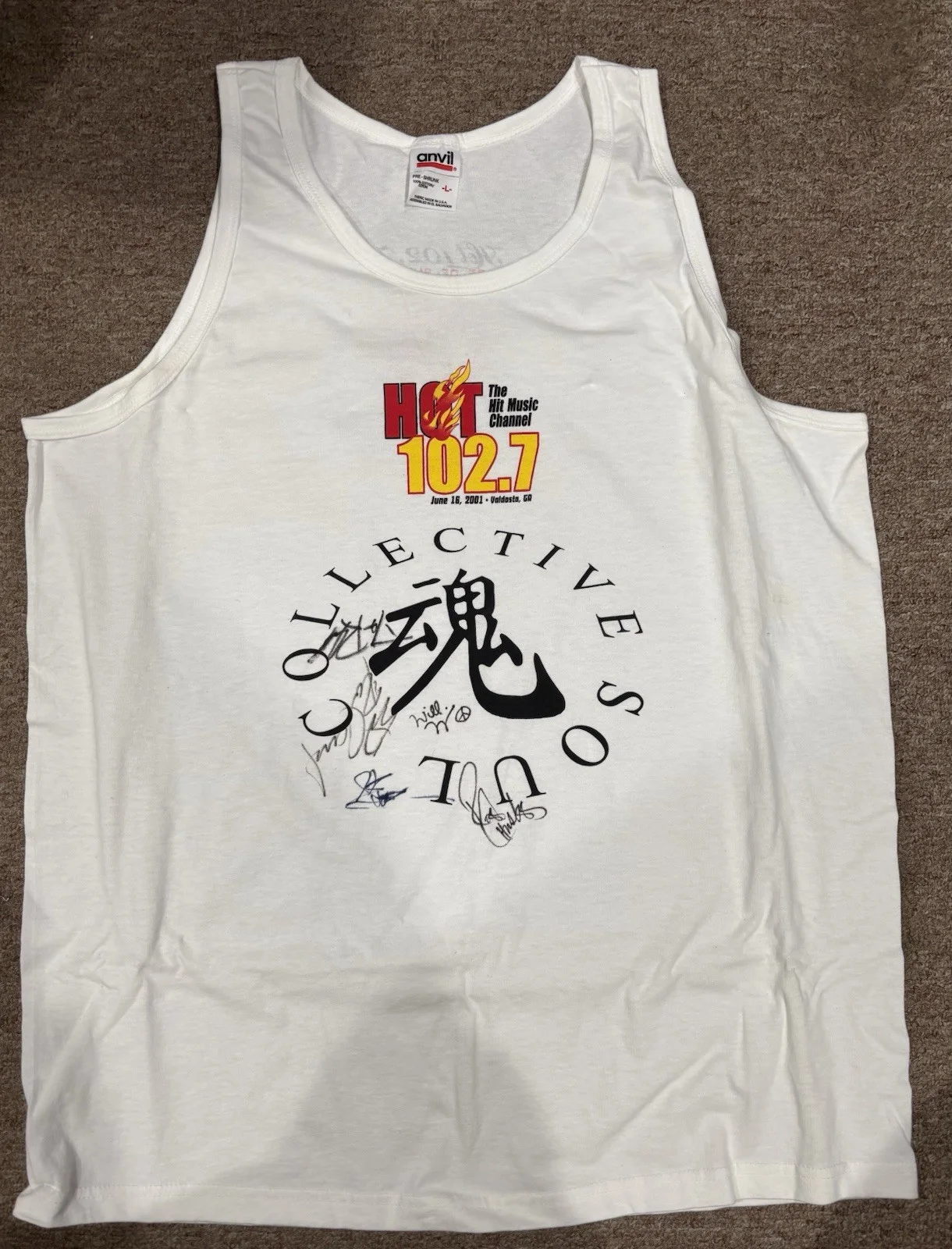 Collective Soul Concert Tank Top T-shirt Signed 2001 Size Large, изображение 2