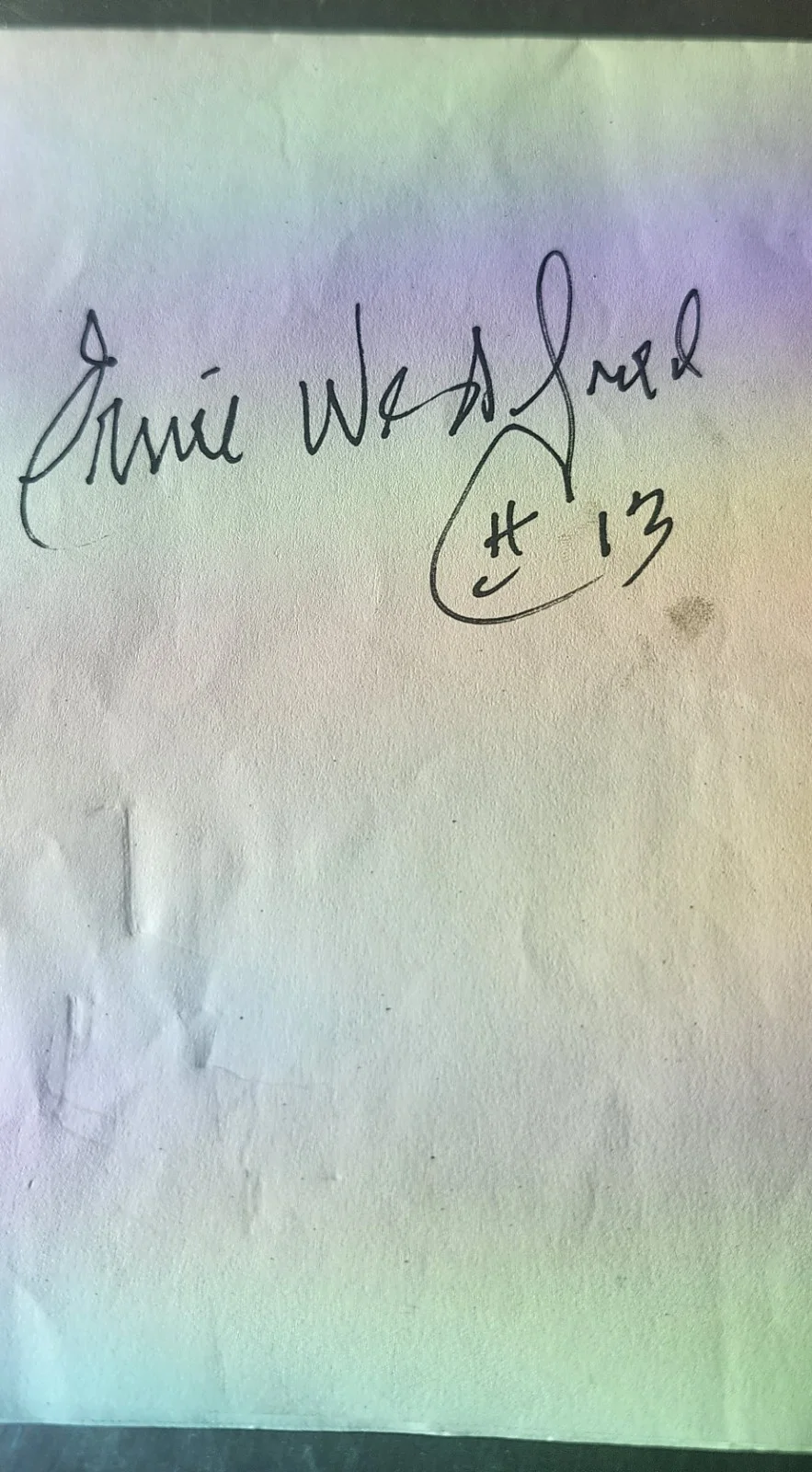 Ernest Westfield Sr — Ernie Westfield Sr. Signed Autographed Pamphlet Birmingham Black Barons, image 2