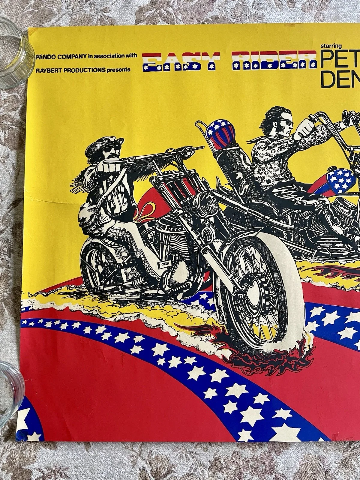 Mega Rare Vintage 1969 original EASY RIDER Silkscreen AQUARIUS Posters 31”x21”, изображение 2