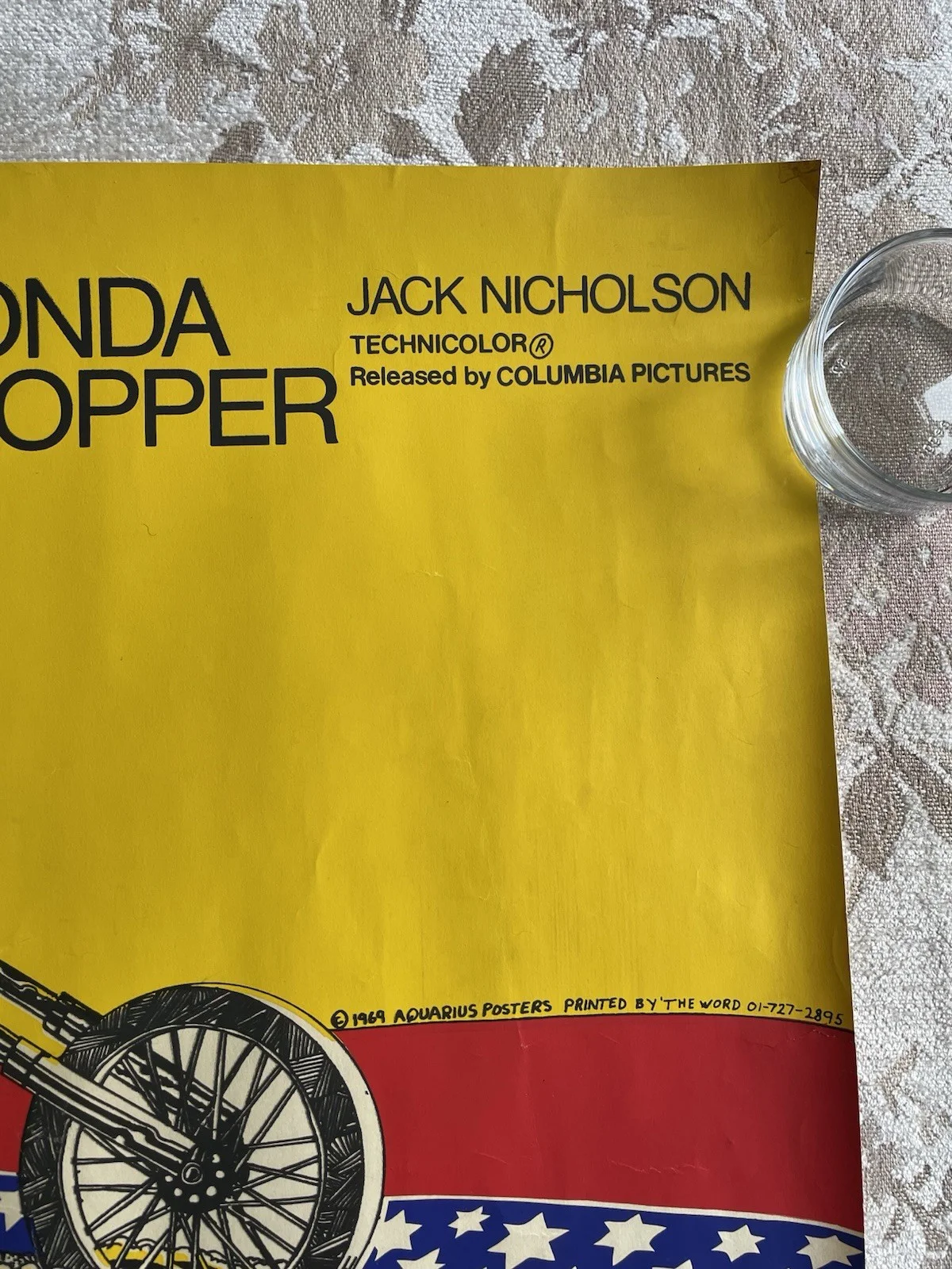 Mega Rare Vintage 1969 original EASY RIDER Silkscreen AQUARIUS Posters 31”x21”, изображение 4