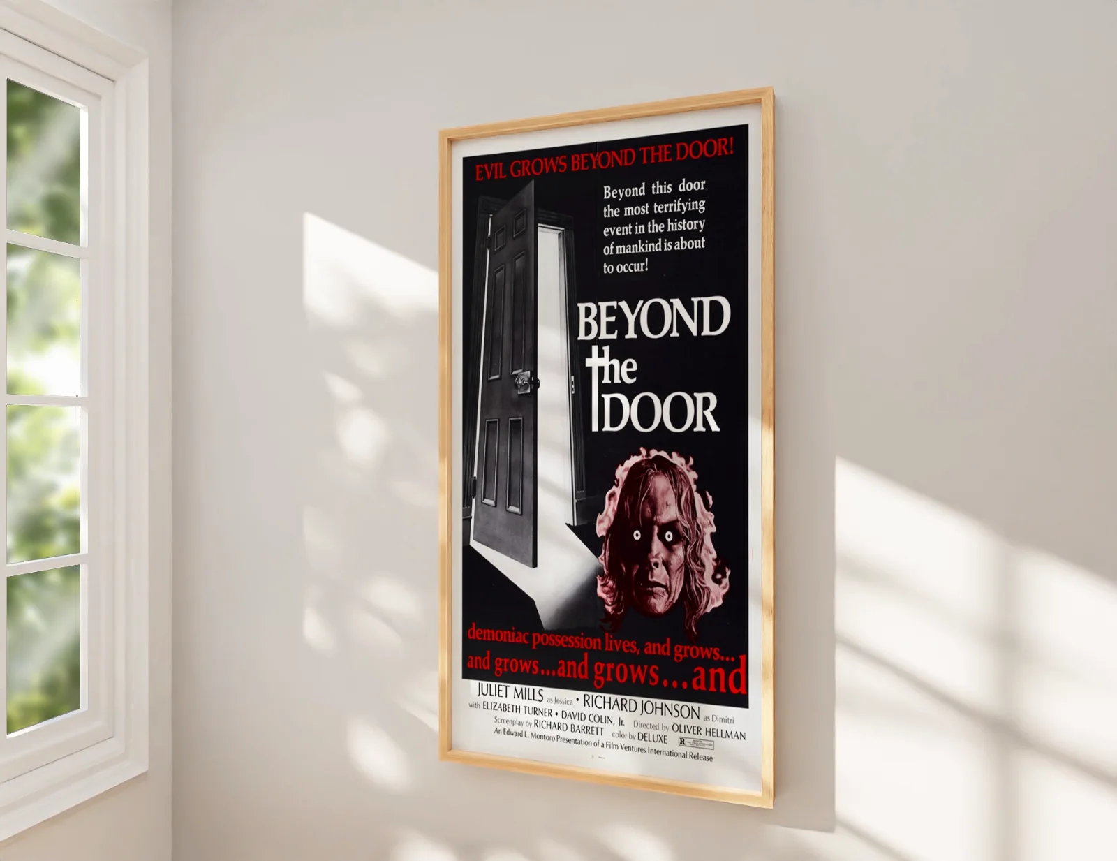 Beyond The Door - 1974 Horror Film Restored 27.2" x 41" US One Sheet Poster, изображение 2