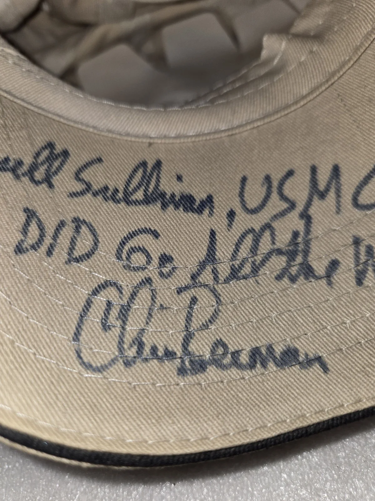 Chris Berman — Chris Berman Signed ESPN Cap Hat to USMC serviceman "You did go all the way!", изображение 3