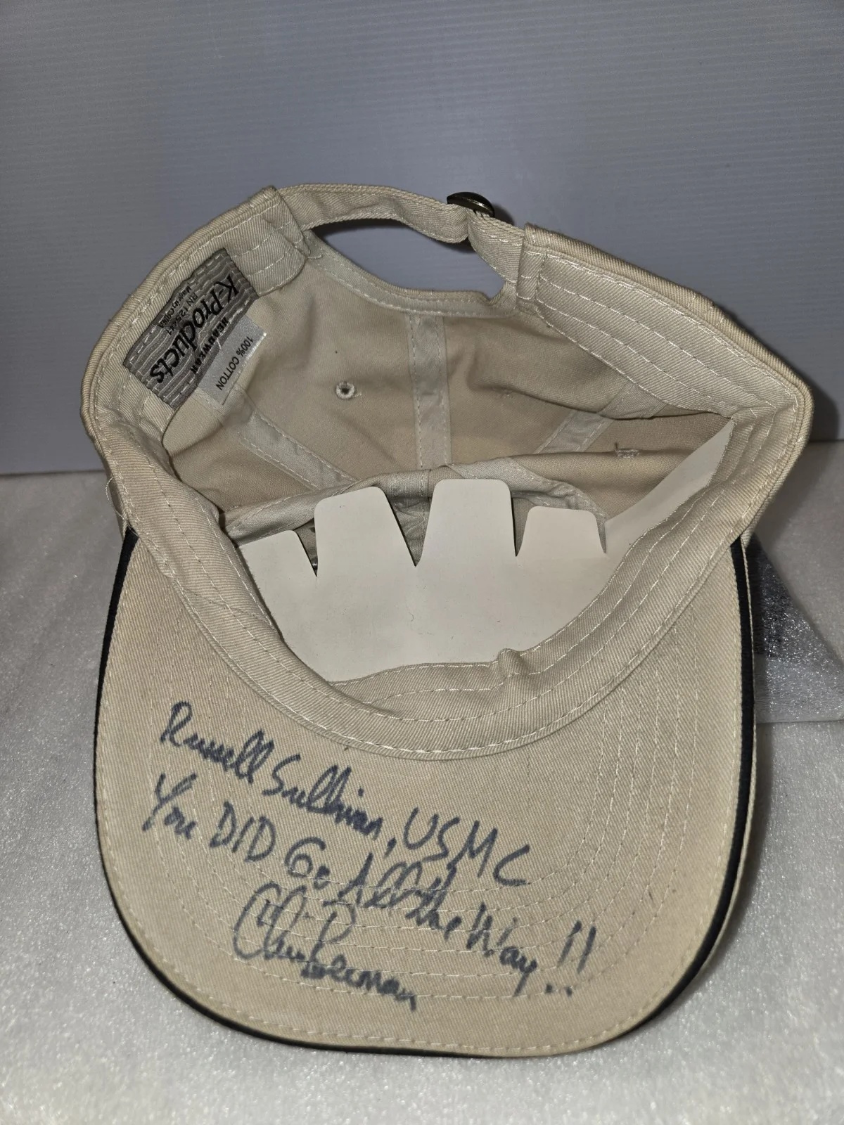 Chris Berman — Chris Berman Signed ESPN Cap Hat to USMC serviceman "You did go all the way!", изображение 4