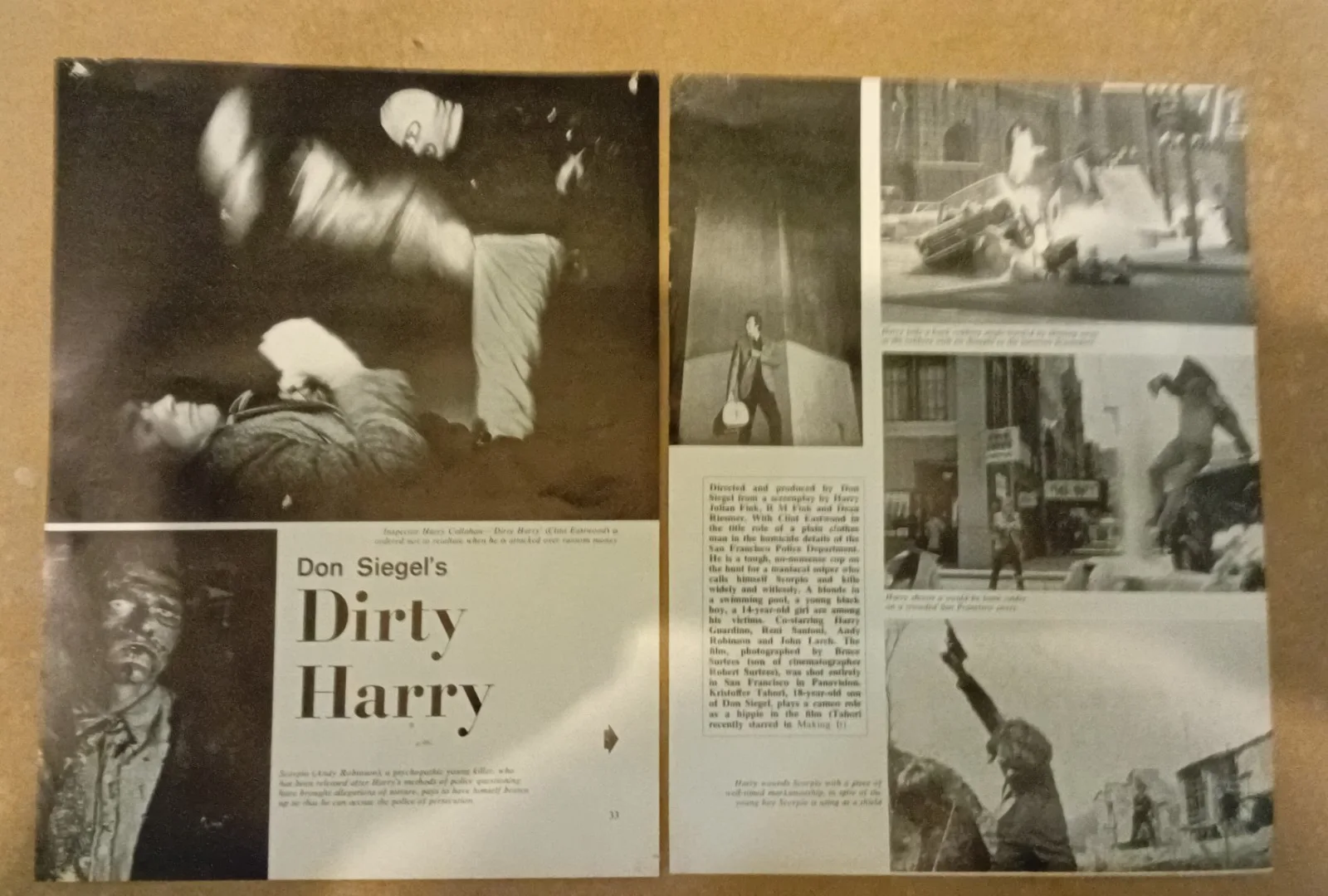 CLINT EASTWOOD DIRTY HARRY MAGAZINE & NEWSPAPER CLIPPINGS, изображение 5