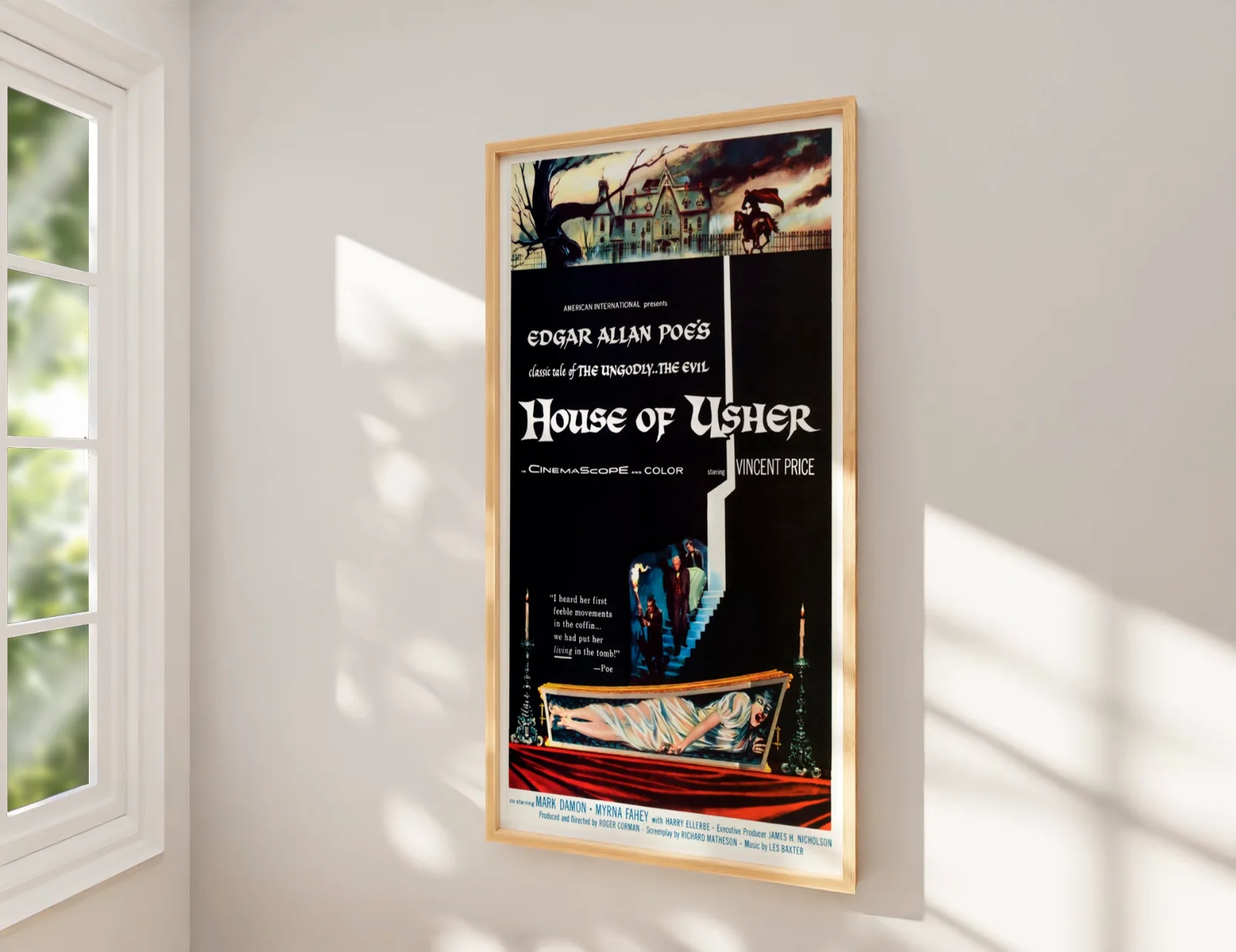 House Of Usher - 1960 Edgar Allan Poe Horror Restored 27.2" x 41" US One Sheet, изображение 2