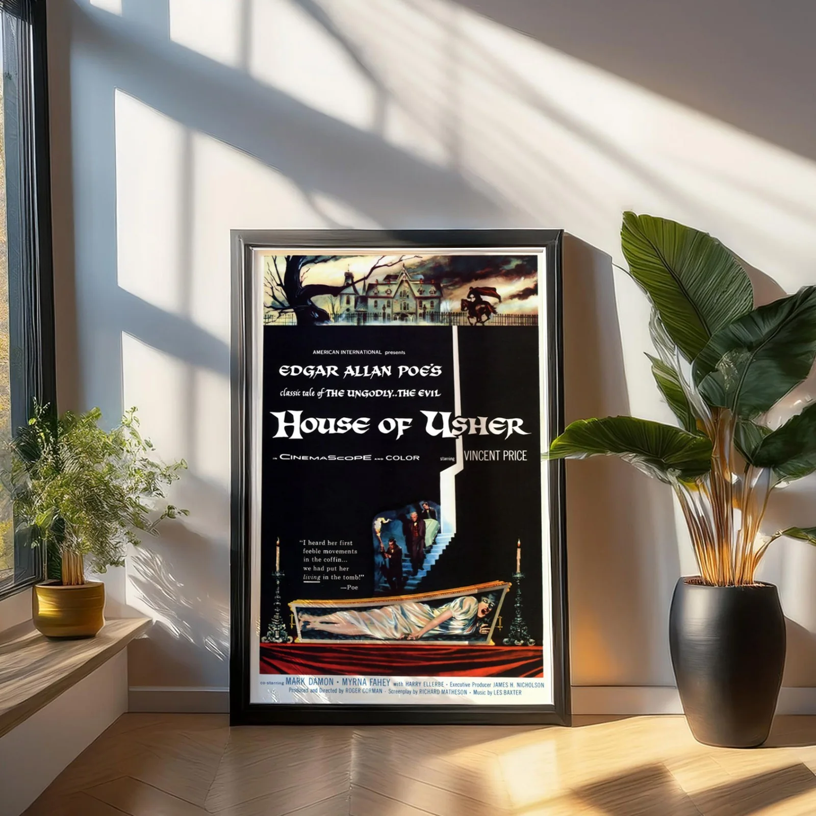 House Of Usher - 1960 Edgar Allan Poe Horror Restored 27.2" x 41" US One Sheet, изображение 3