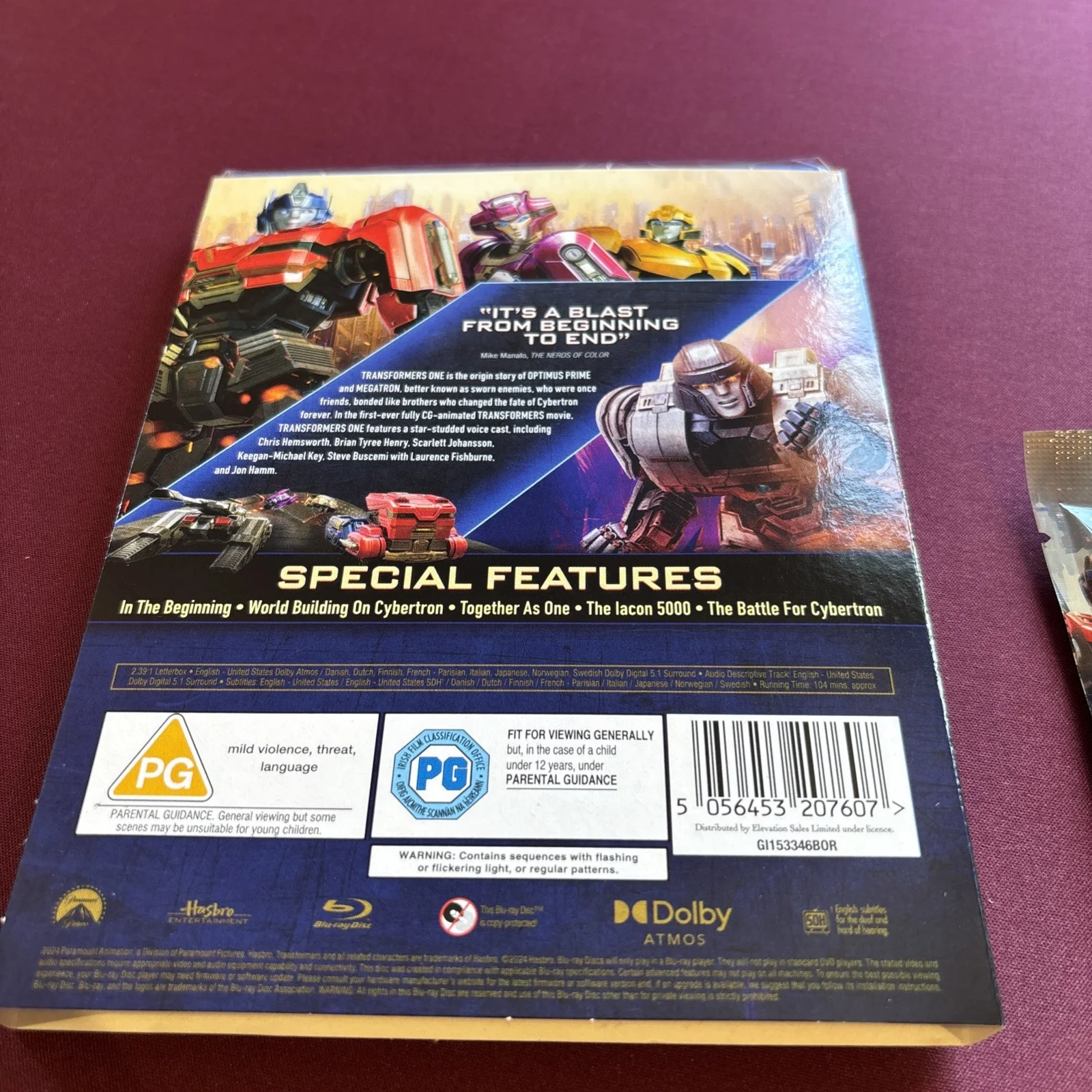 Transformers One Blu Ray and 3D Transforming Card Memorabilia Promotional Bundle, image 3