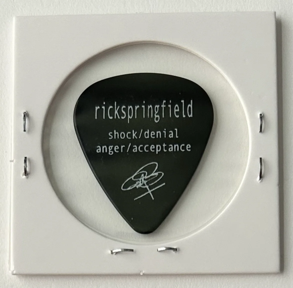 Rick Springfield Signature Guitar Pick - Shock/Denial/Anger/Acceptance Tour 2004, изображение 2