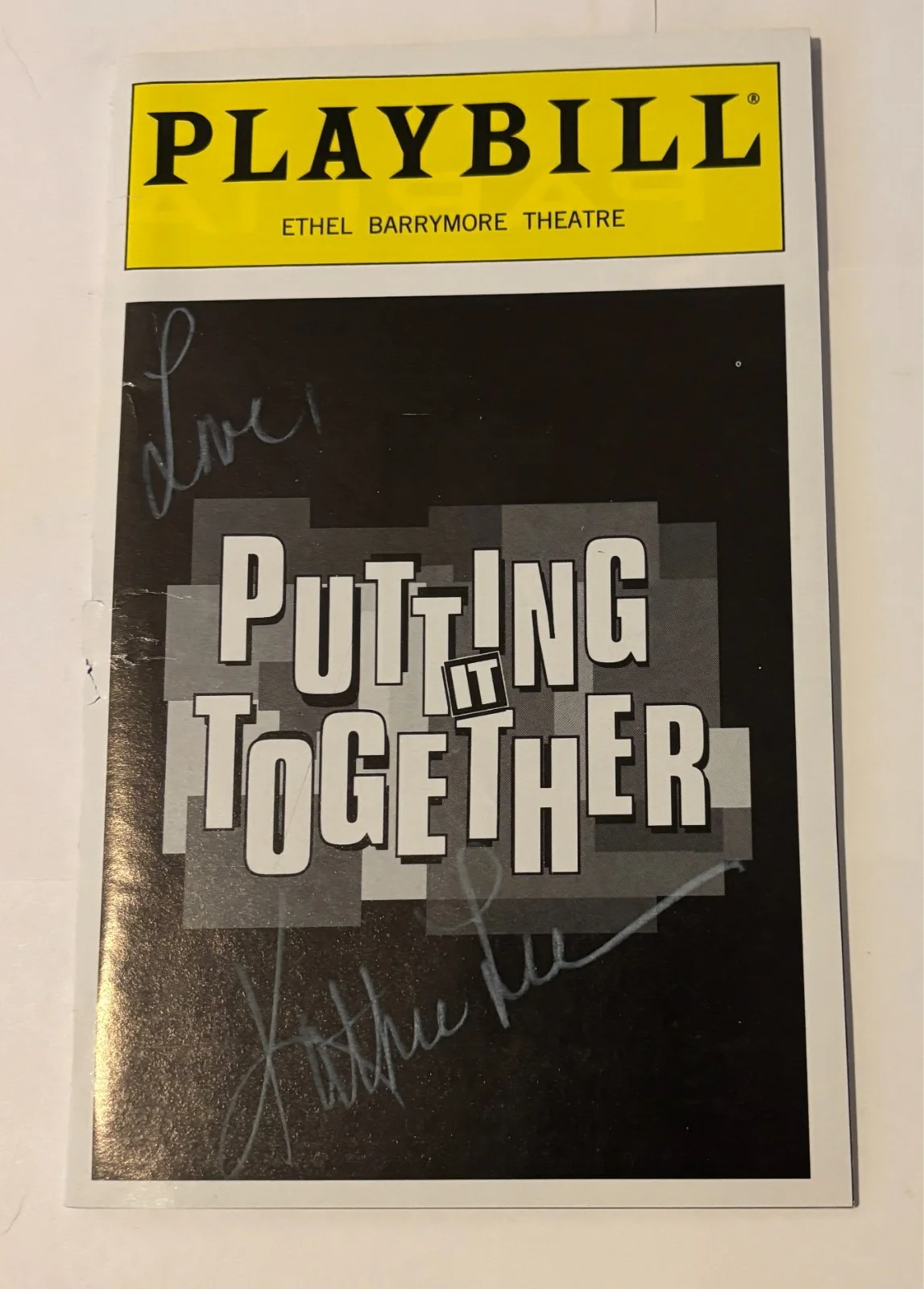 Kathie Lee Gifford — Putting it Together - Broadway Playbill - Autograph- Kathie Lee Gifford