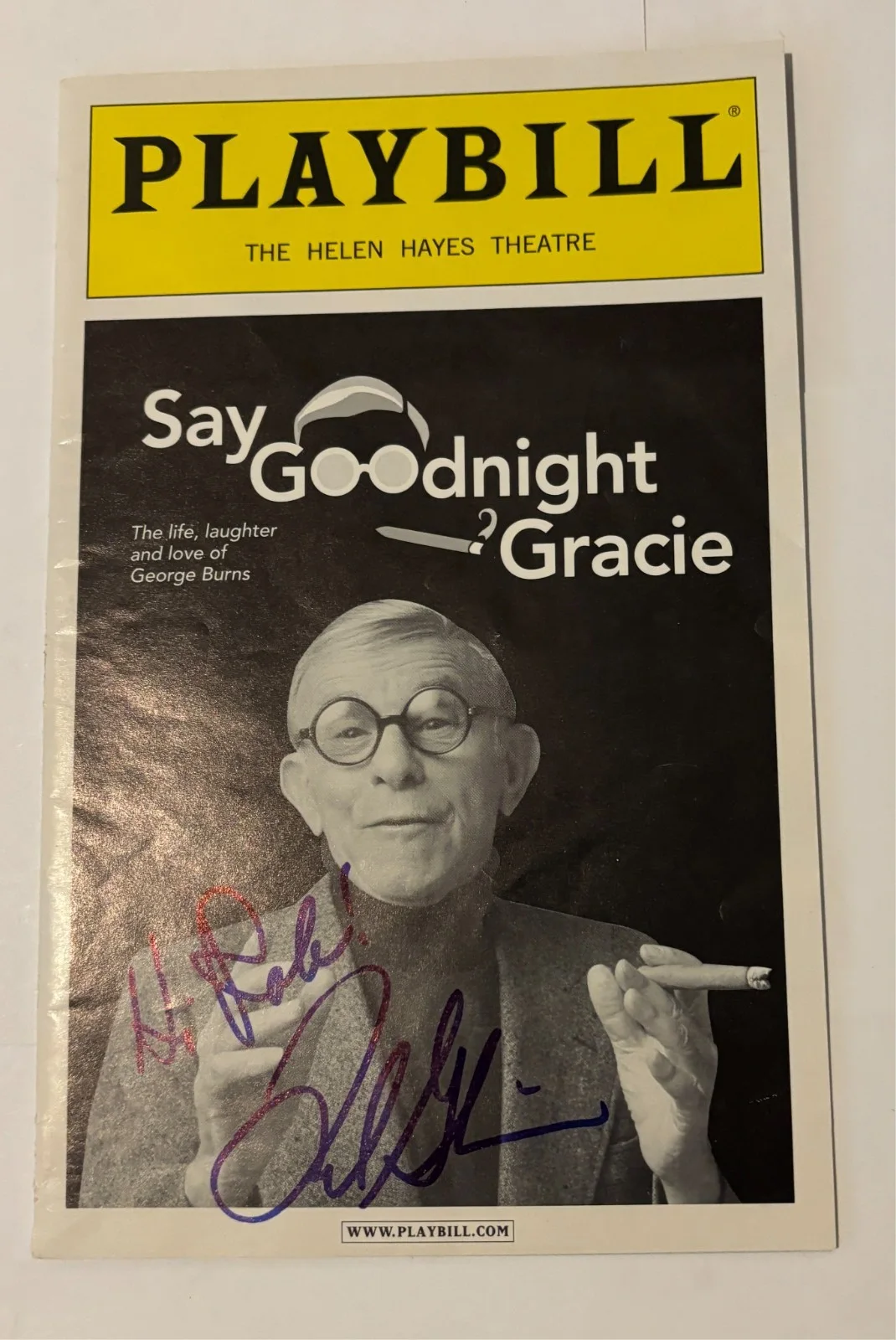Frank Gorshin — Say Goodnight Gracie- Playbill - Autograph- Frank Gorshin, изображение 2