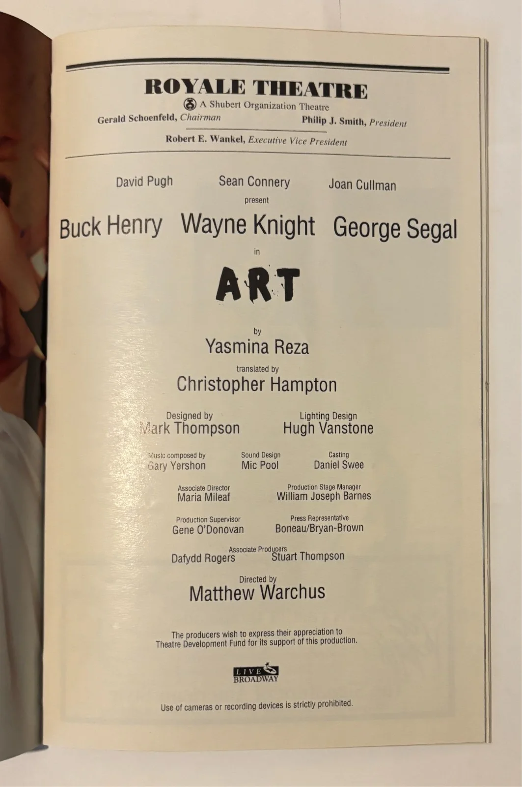 Buck Henry — Art- Playbill - Autograph- Buck Henry, image 2