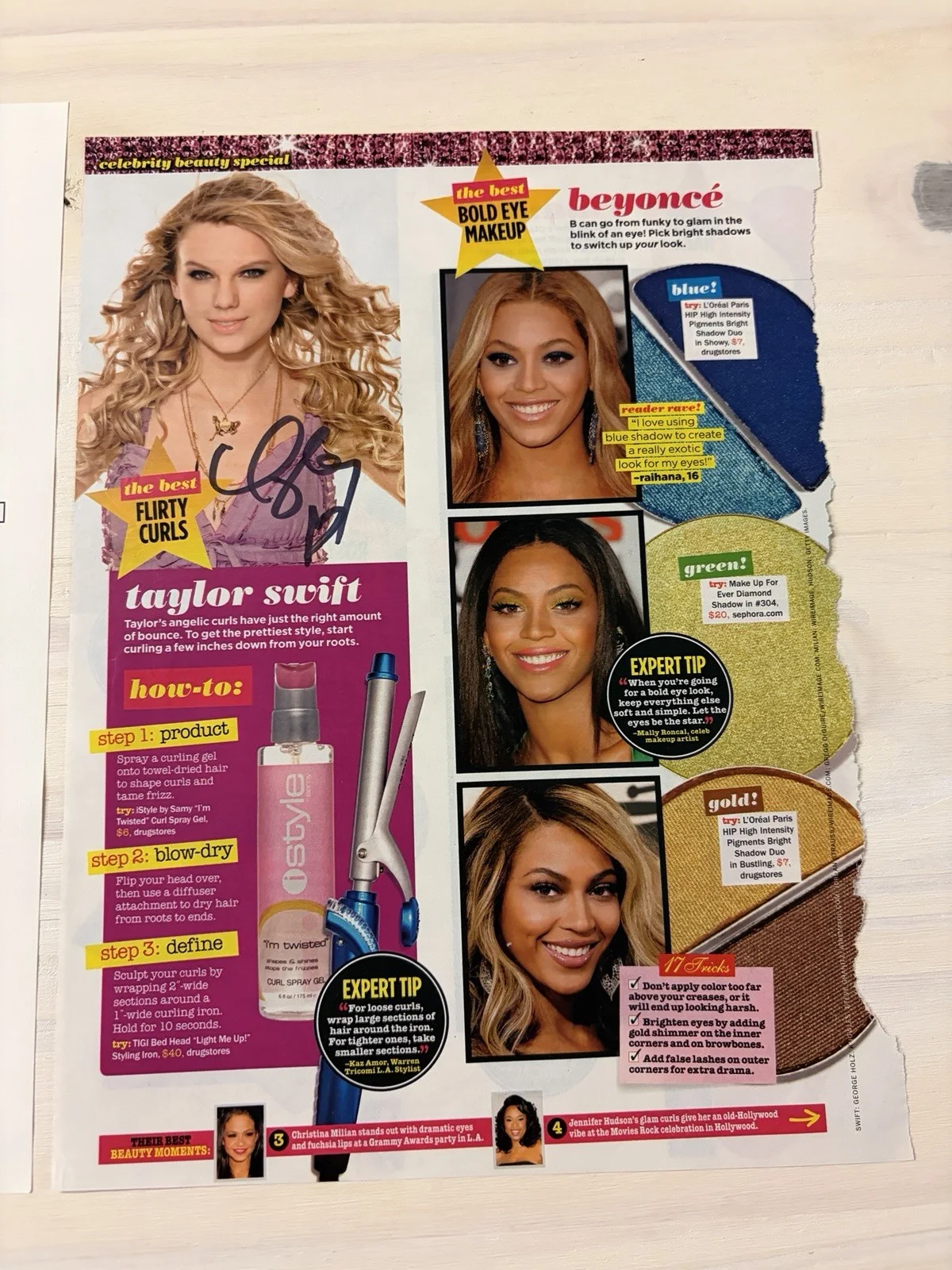 Taylor Swift Signed Autograph Early Career Magazine Page JSA LOA Rare Teen Pic, изображение 2