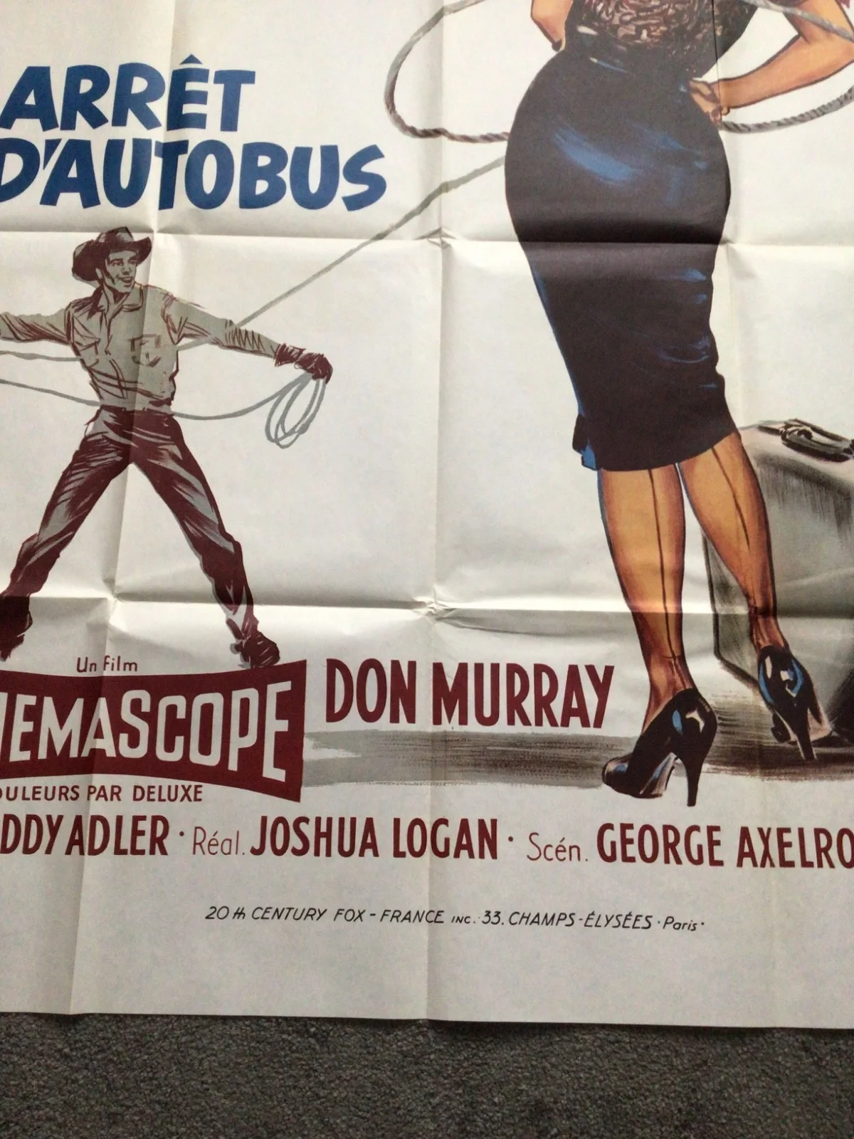 Marilyn Monroe Bus Stop large original French movie poster in Mint condition, image 3