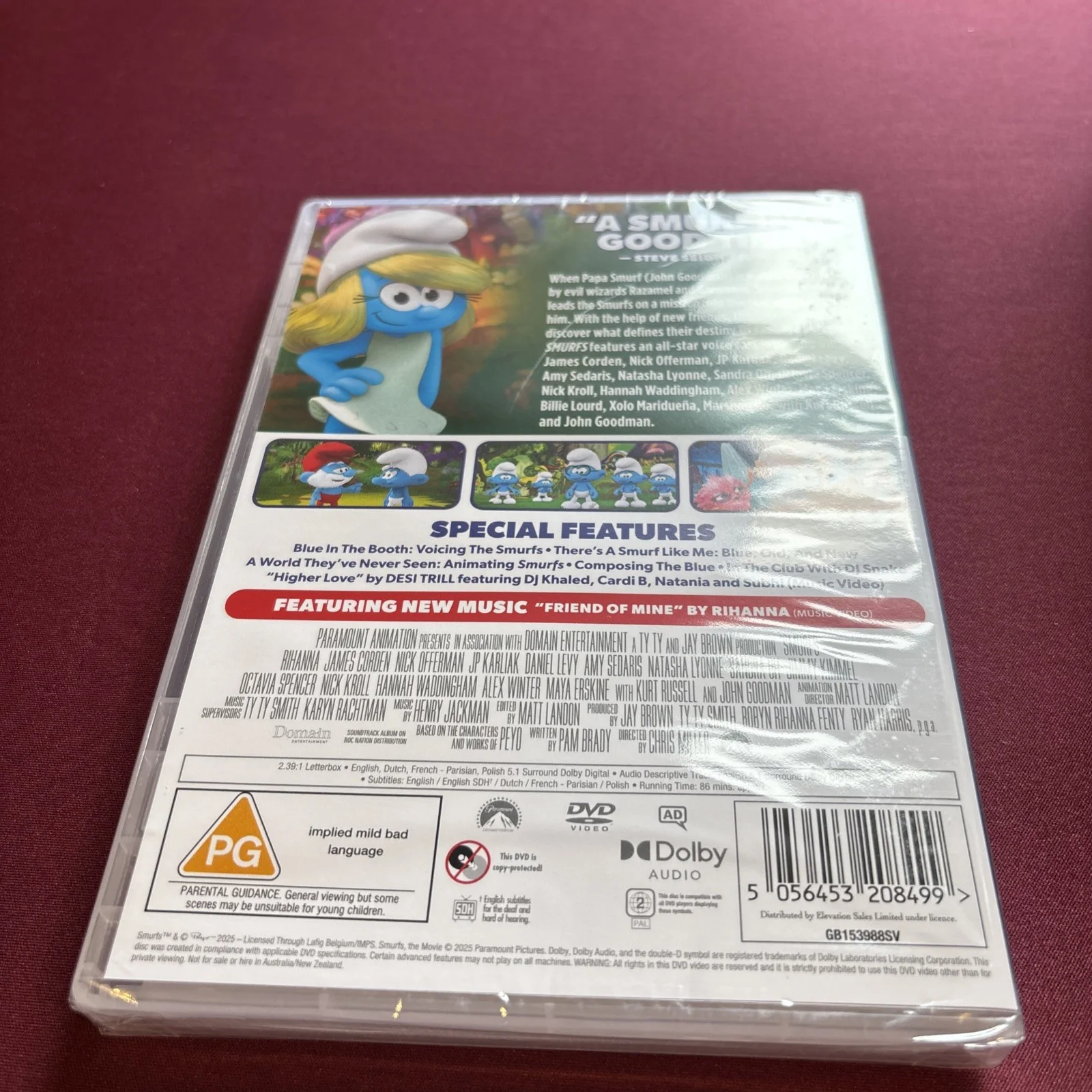 Smurfs DVD and 20cm Vinyl Figure Peyo Schlumpfe Memorabilia Promotional Bundle, image 3