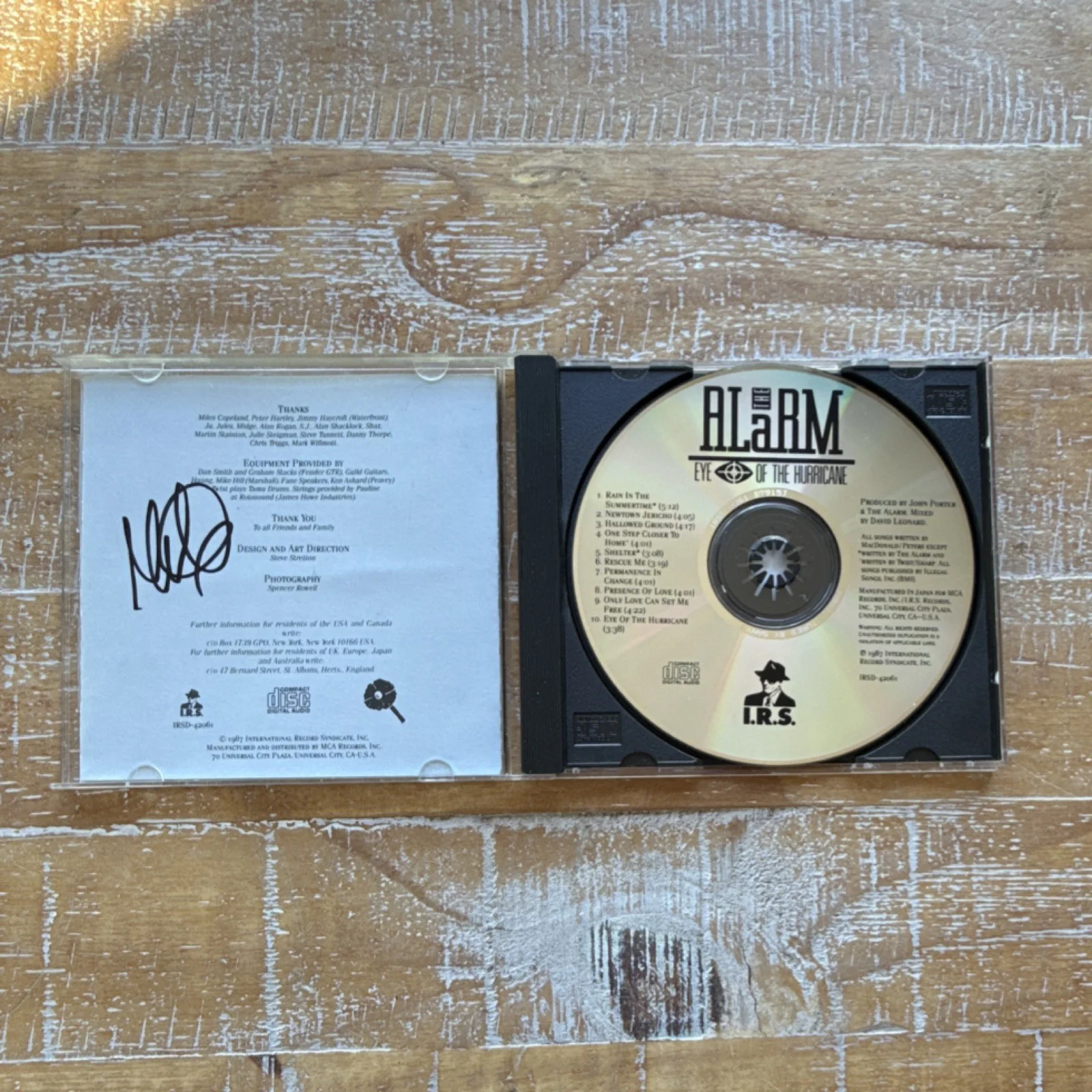 The Alarm: Eye of the Hurricane CD- Mike Peters Autograph Insert, image 3