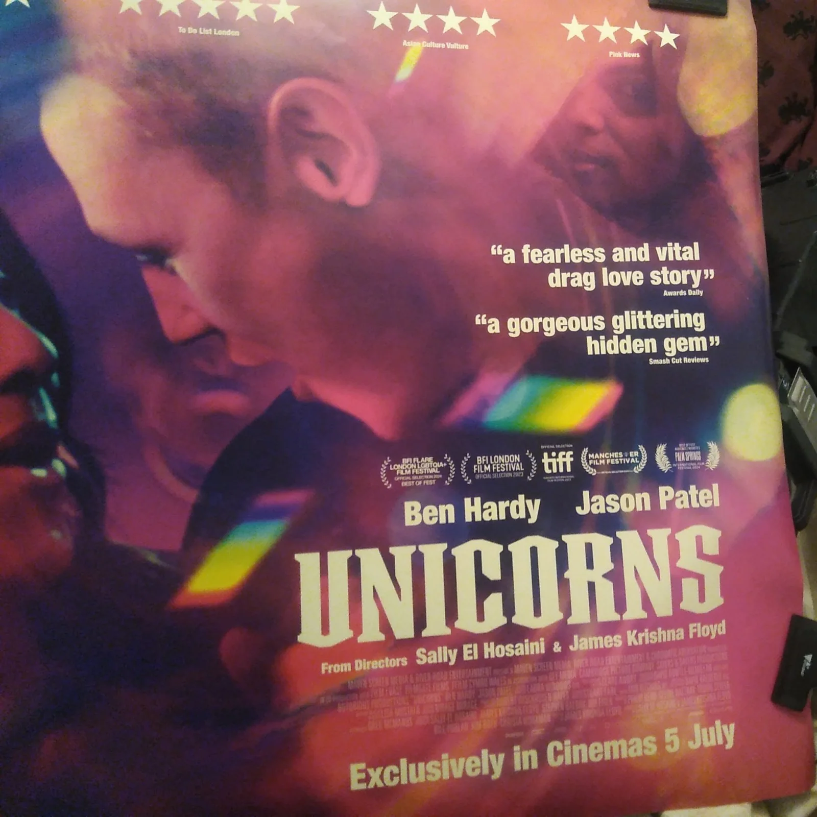UNICORNS ORIGINAL UK QUAD CINEMA POSTER PRIDE, image 2