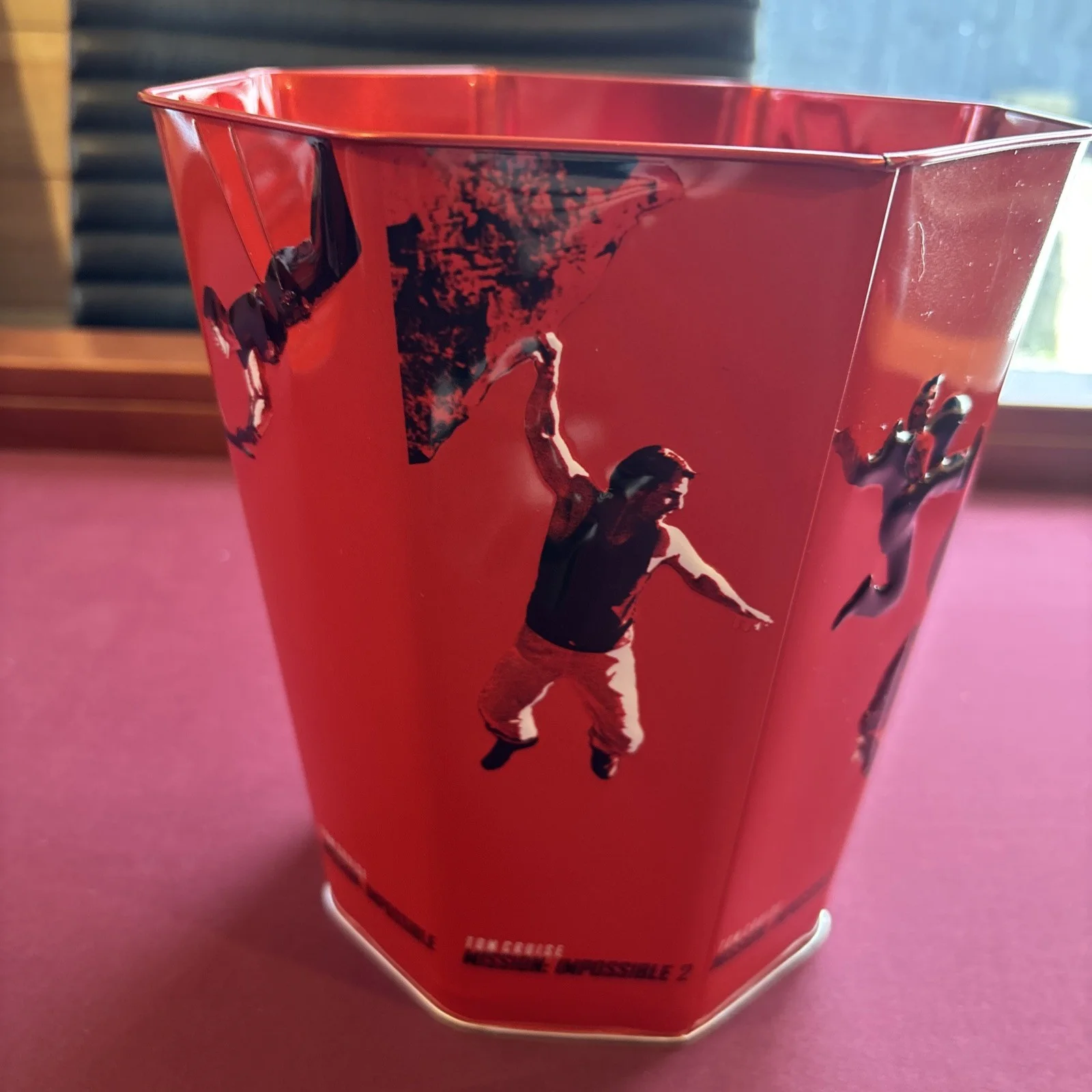 Mission Impossible Octagan Premiere Popcorn Bucket Tin Memorabilia, image 3