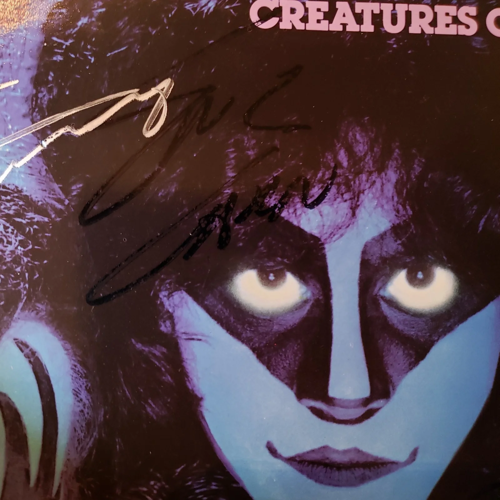 Álbum LP Kiss Ace Frehley Eric Carr Firmado Autografiado Criaturas de la Noche, изображение 3