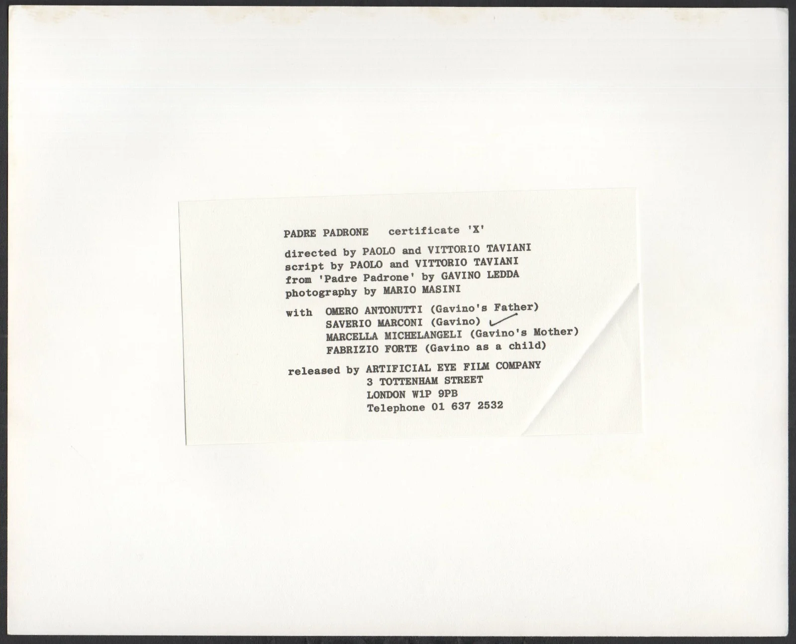 PADRE PADRONE 1977 Taviani brothers Gavino Ledda 3 10x8 STILLS, изображение 2