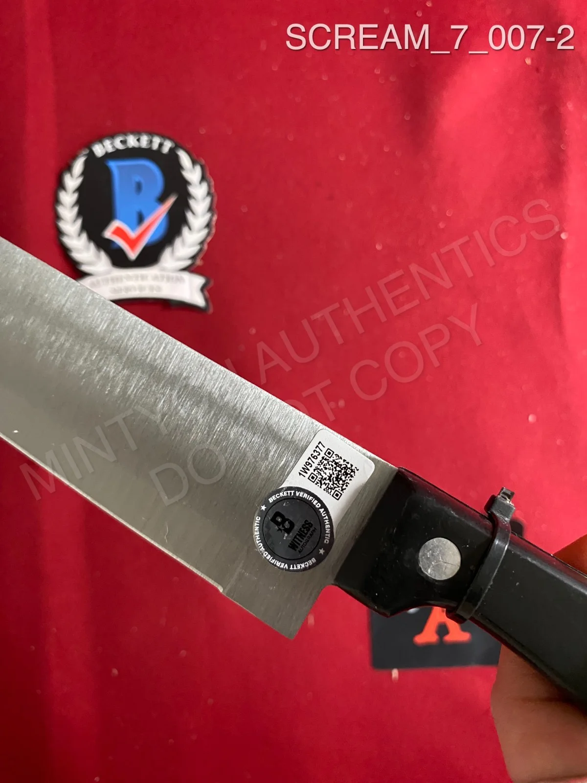 Ethan Embry, Kraig Dane — Ethan Embry Kraig Dane dual signed real 8" steel knife Scream 7 Beckett COA, image 2