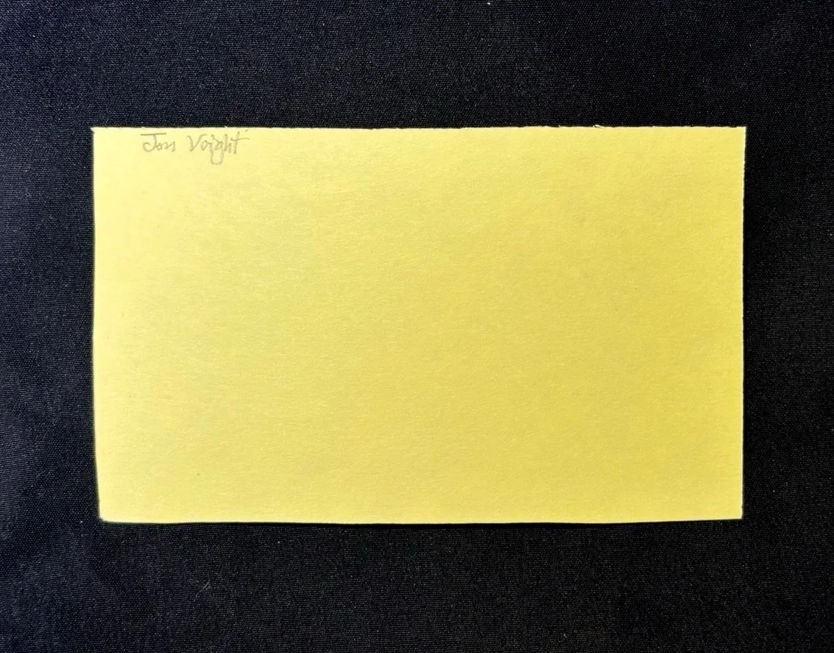 Jon Voight — Jon Voight Signed 3x5” Index Card - Legendary Actor, image 3