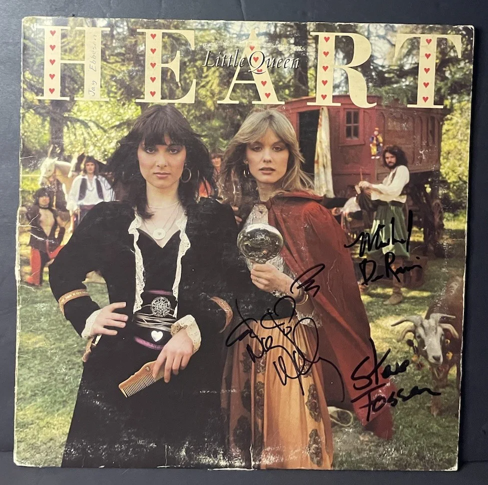 Heart Signed x3 Little Queen Album Vinyl Record Nancy Wilson Fossen Derosier, изображение 2