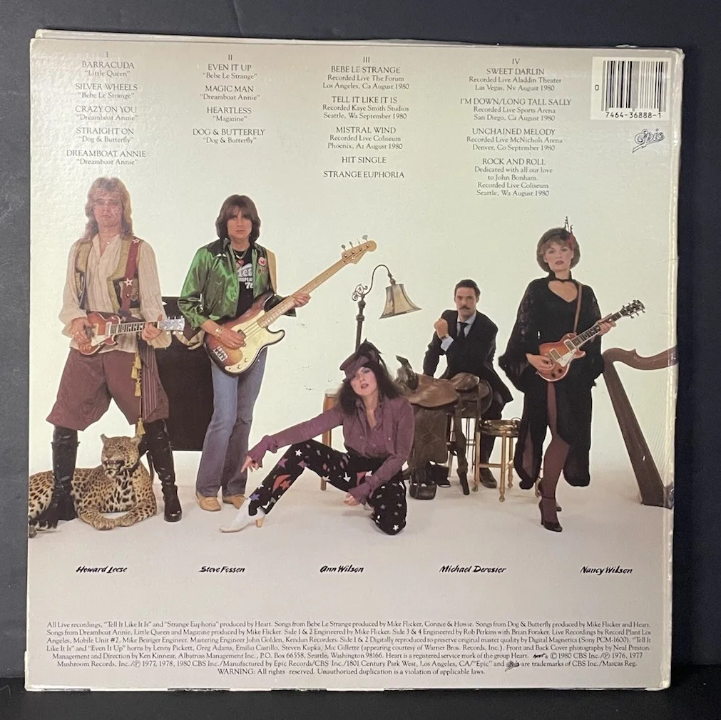 Heart Signed x3 Greatest Hits Album Vinyl Record Nancy Wilson Fossen Derosier, изображение 4