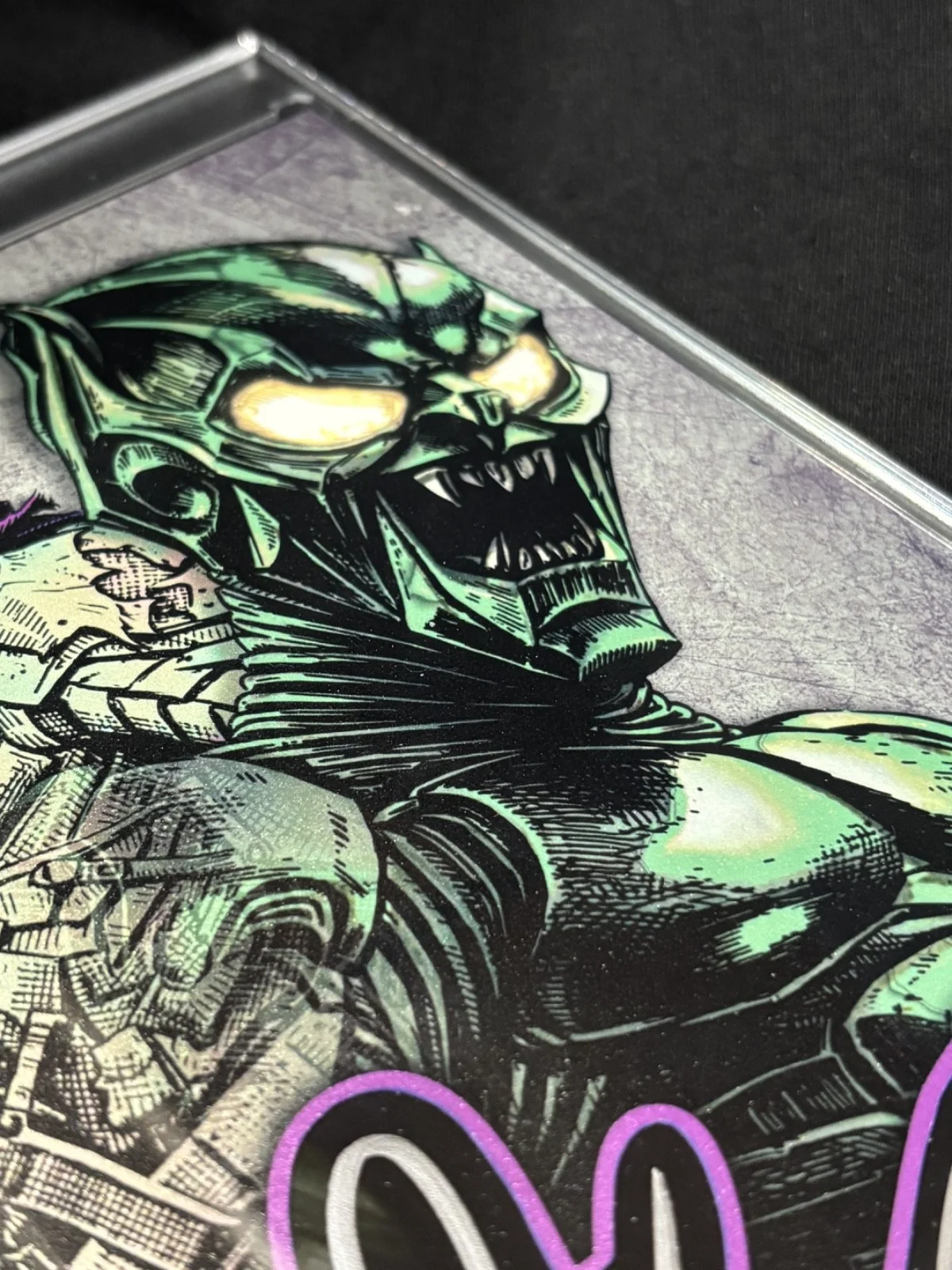 Willem Dafoe — Willem Dafoe Green Goblin BAS COA Cut Signature 1/1 Custom Art Slab 5x7, image 5