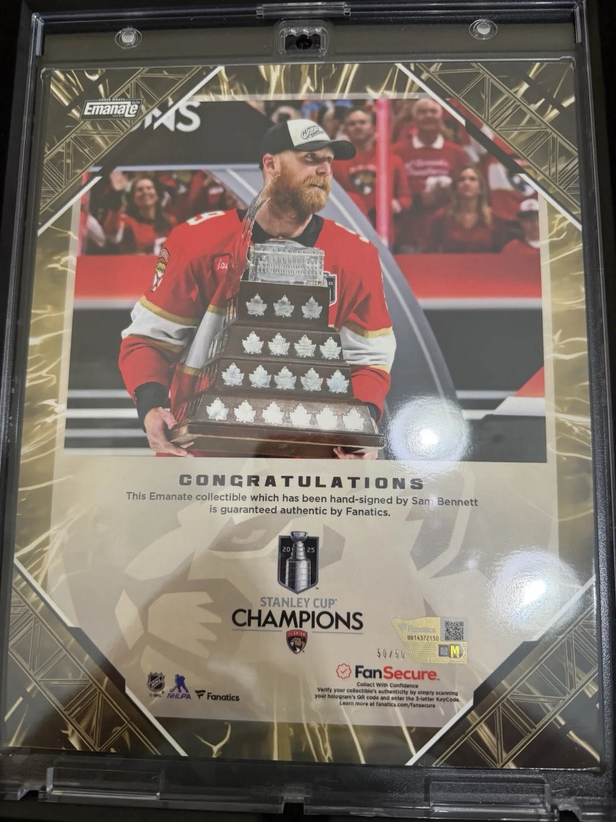 Sam Bennett — Fanatics Sam Bennett Autographed Florida Panthers Stanley Cup Champions Photo, изображение 2