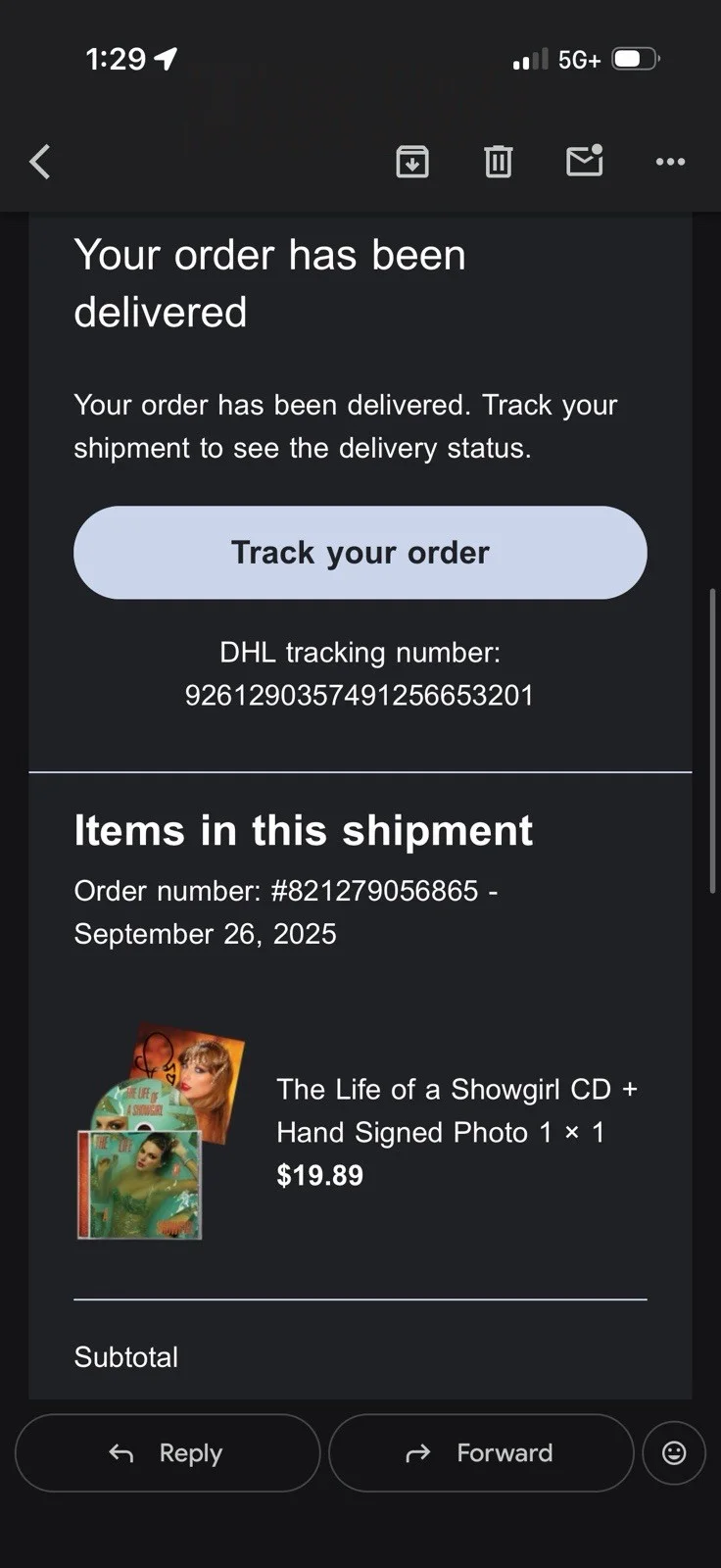 -SIGNED- The Life of a Showgirl, Taylor Swift CD, изображение 3
