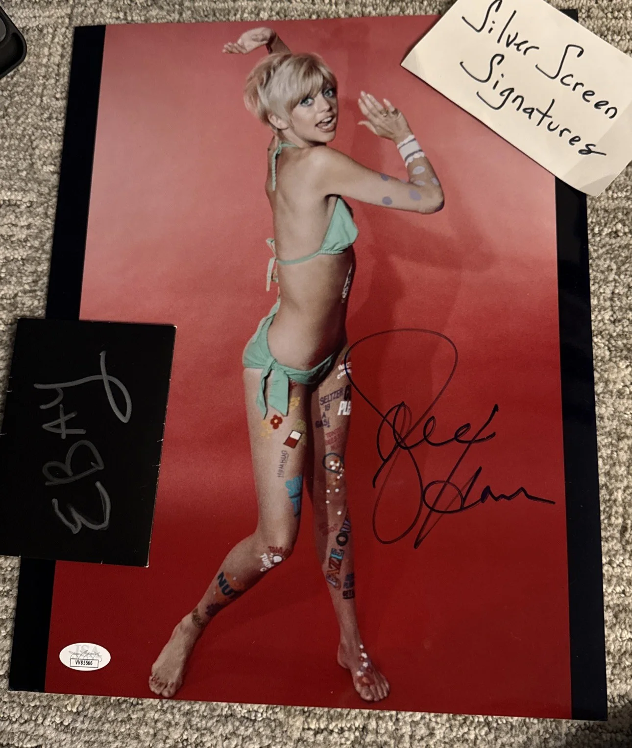Stunning Laugh In Goldie Hawn Autograph 11x14 SIGNED JSA COA, изображение 3