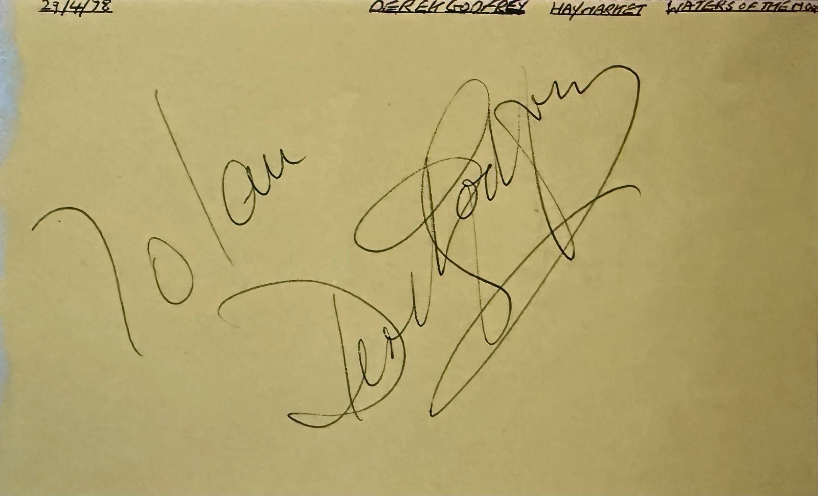 Derek Godfrey, Charles Lloyd Pack — DEREK GODFREY & CHARLES LLOYD PACK Dual Signed Autograph 3x5 ALBUM PAGE BRITISH, изображение 3