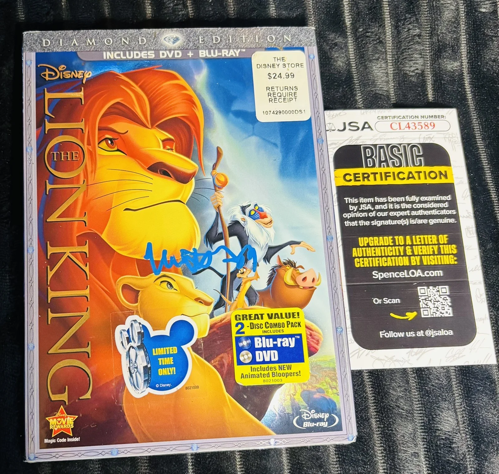 MATTHEW BRODERICK Signed Disney the Lion king 2011 Blu-Ray DVD JSA COA SIMBA, image 2